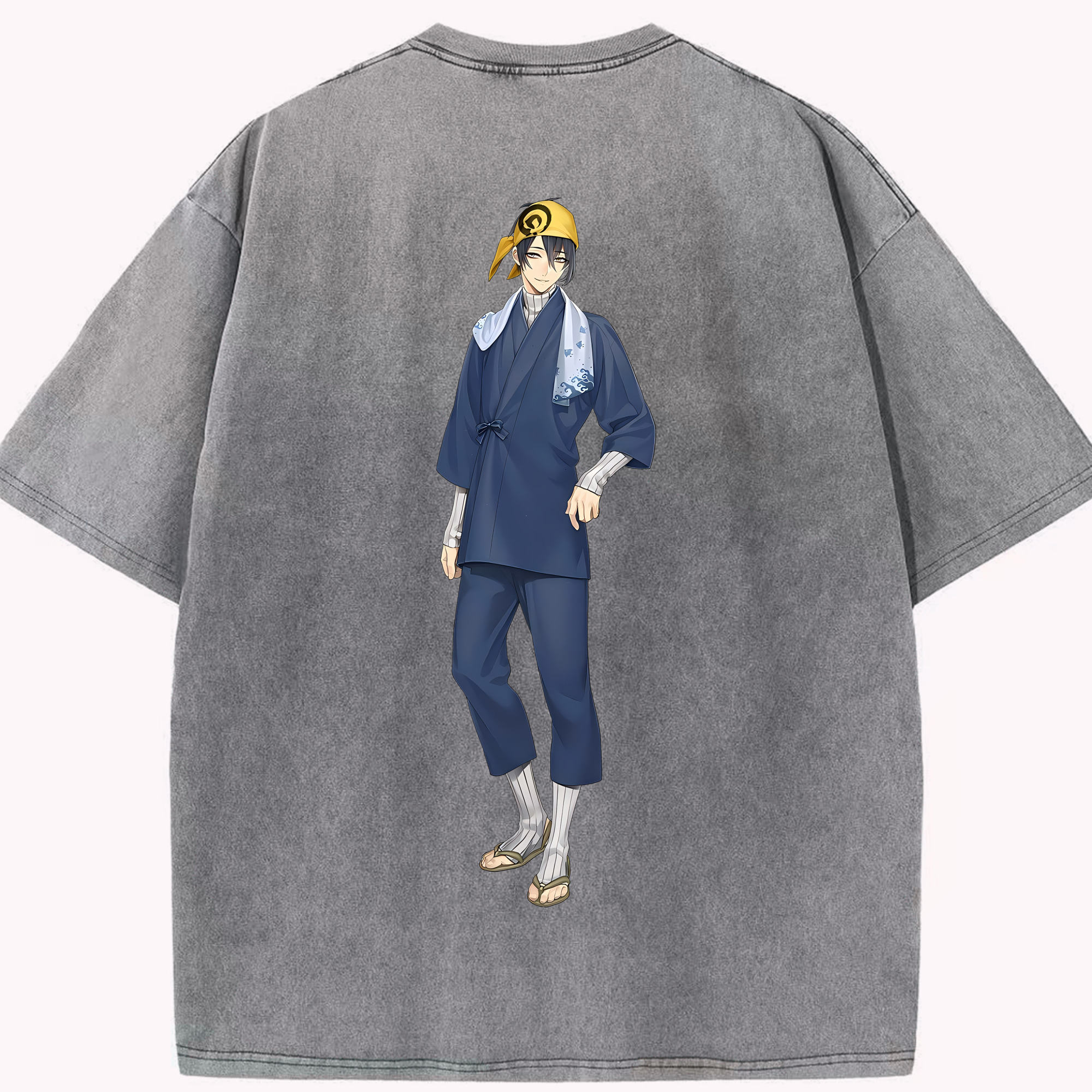 （画像用） 刀剣乱舞 Touken Ranbu 綿100% ヴィンテージ風 半袖Tシャツ（背面プリント）