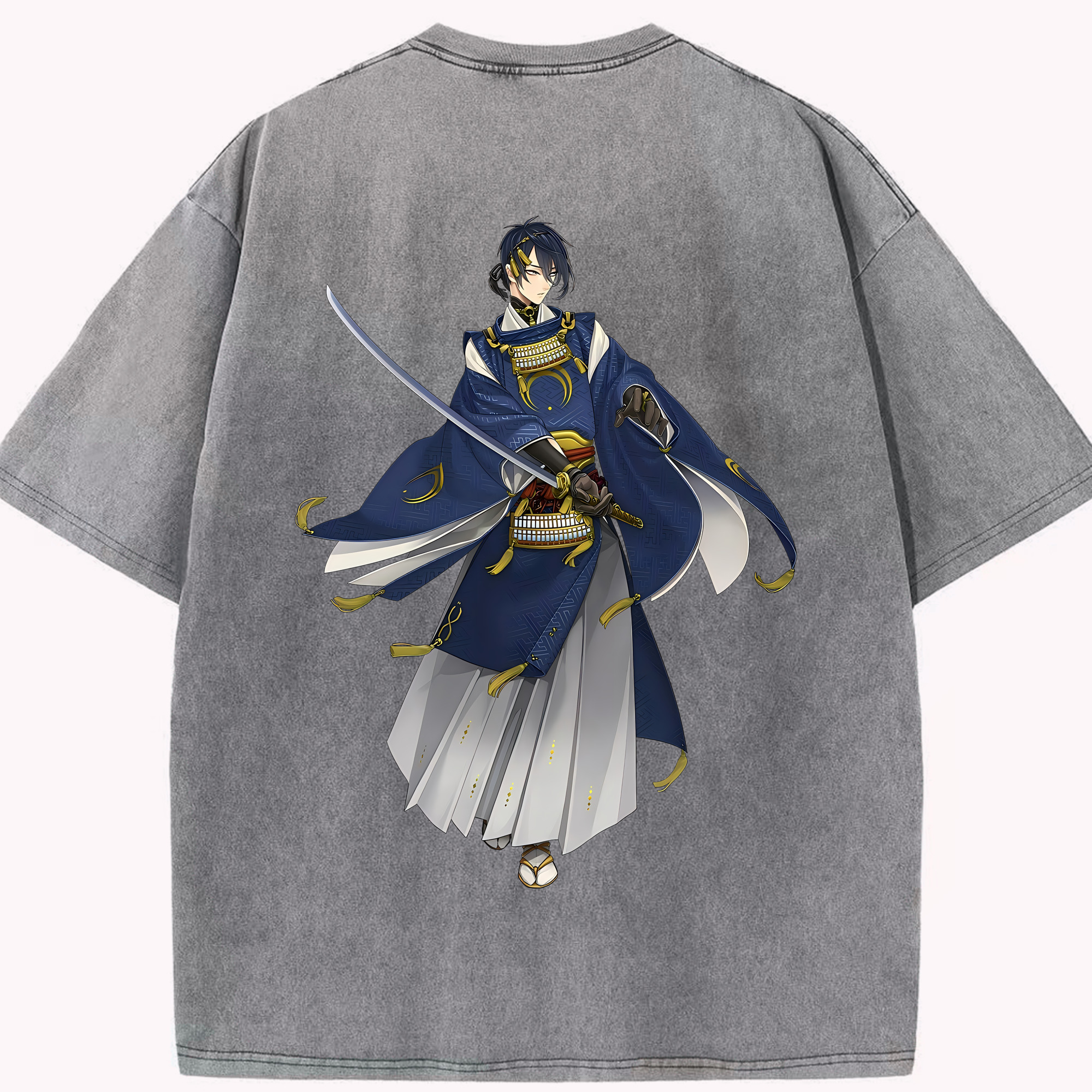 （画像用） 刀剣乱舞 Touken Ranbu 綿100% ヴィンテージ風 半袖Tシャツ（背面プリント）