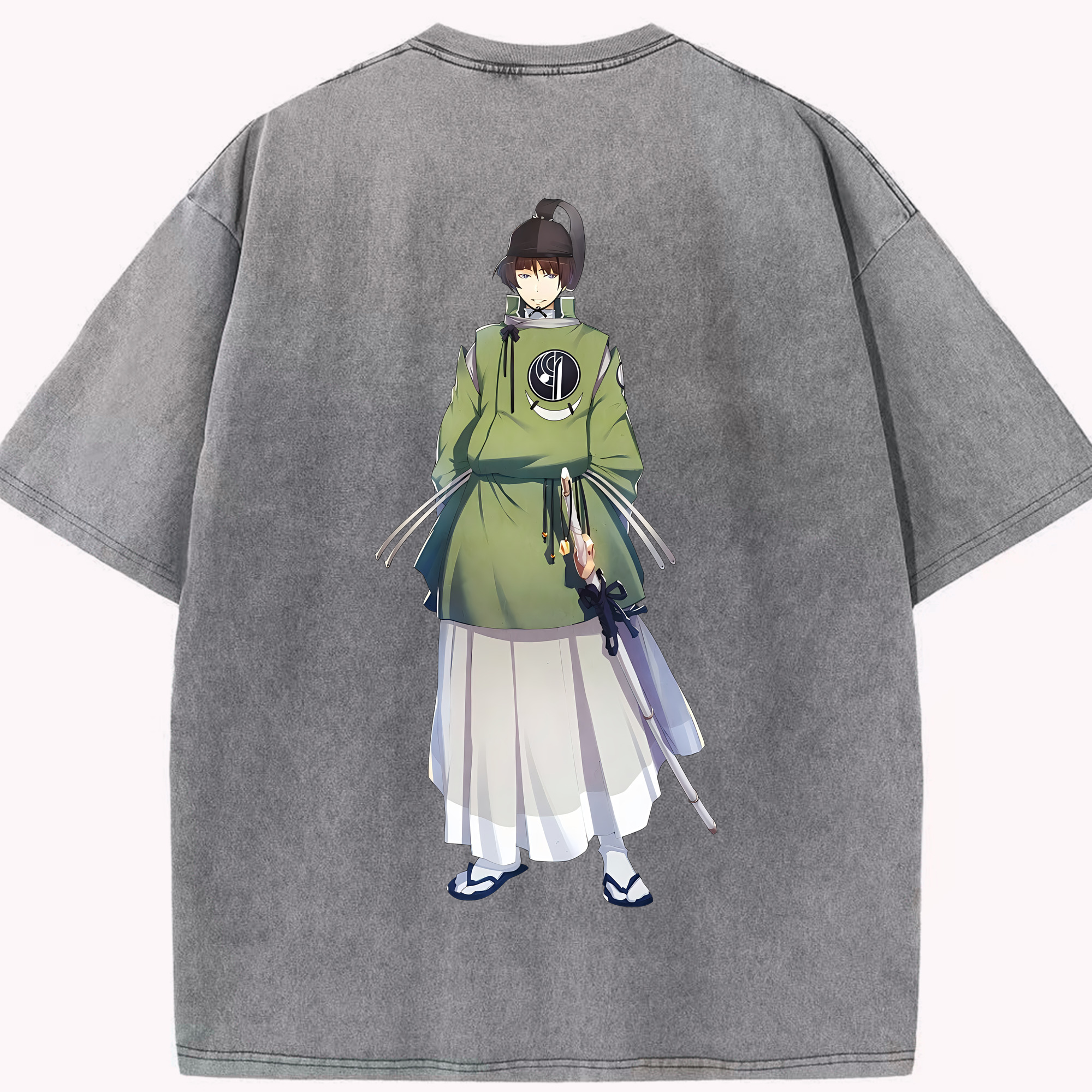 （画像用） 刀剣乱舞 Touken Ranbu 綿100% ヴィンテージ風 半袖Tシャツ（背面プリント）