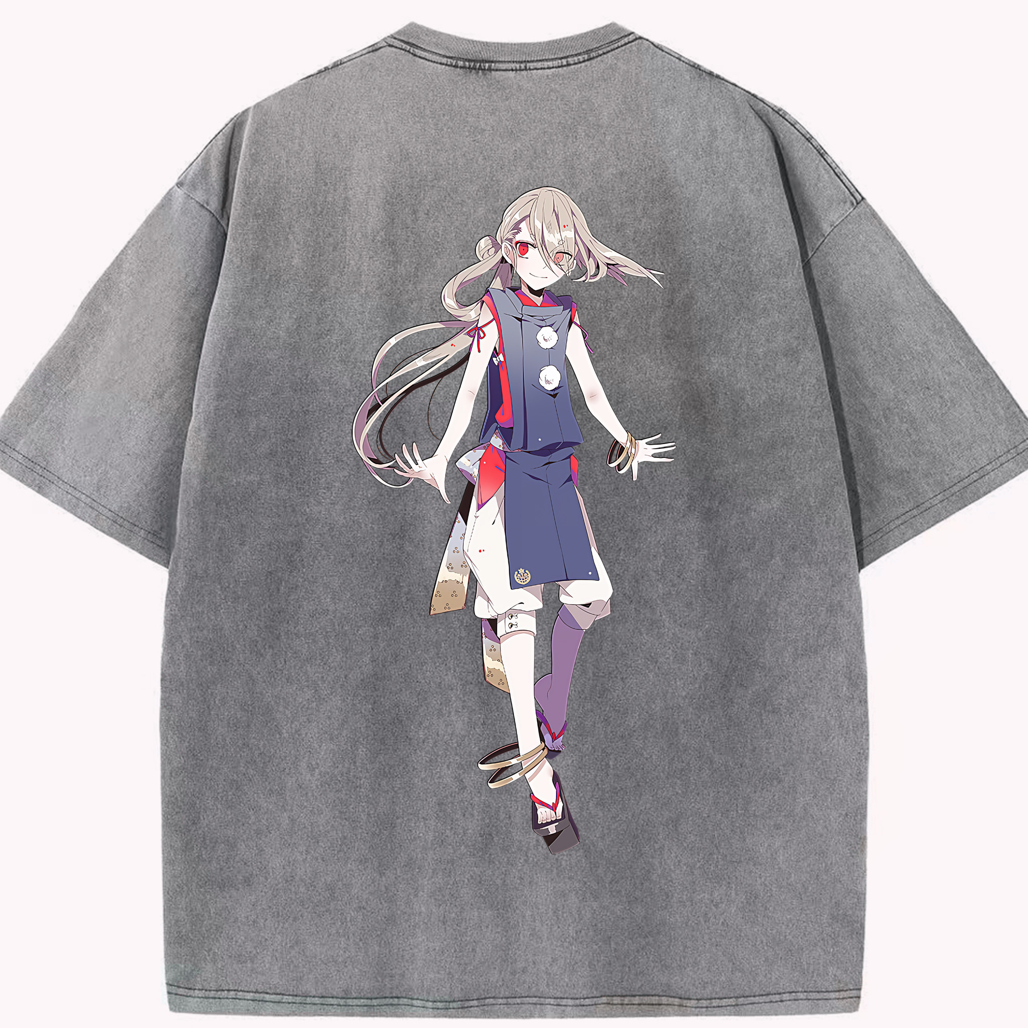 （画像用） 刀剣乱舞 Touken Ranbu 綿100% ヴィンテージ風 半袖Tシャツ（背面プリント）