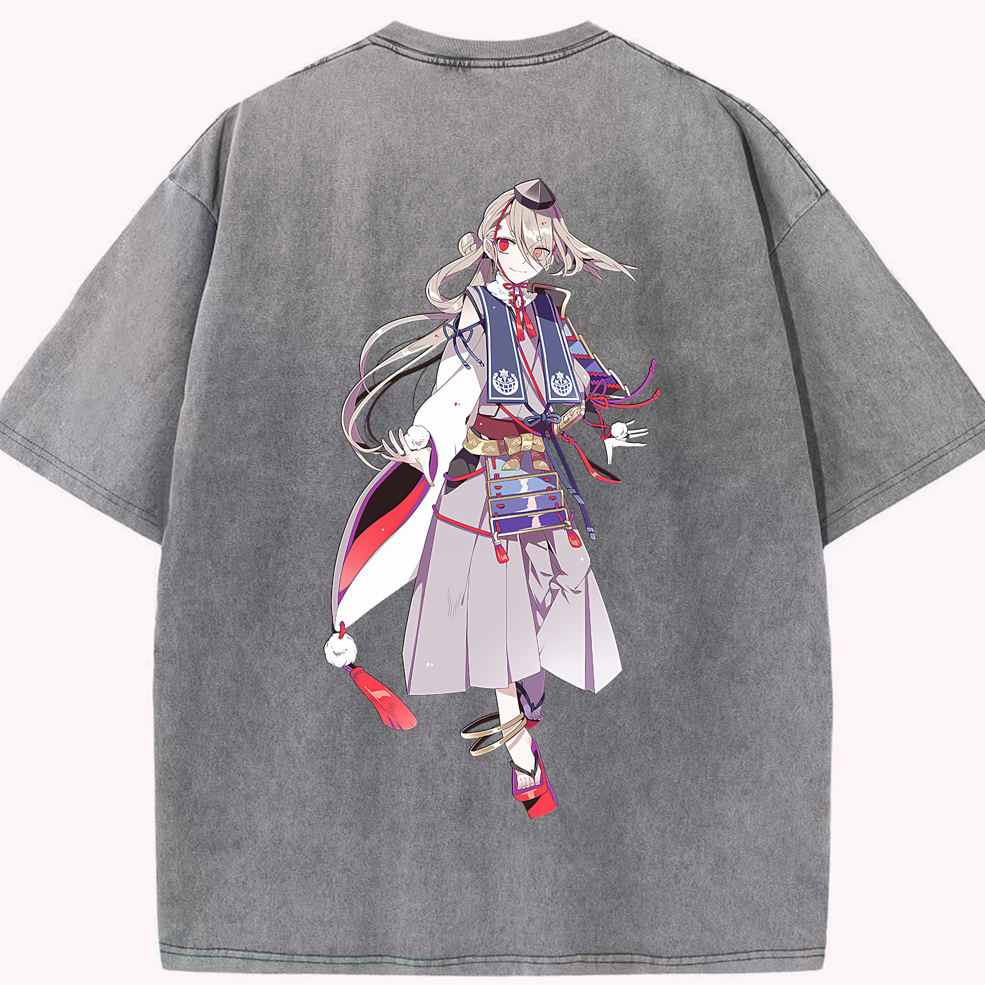 （画像用） 刀剣乱舞 Touken Ranbu 綿100% ヴィンテージ風 半袖Tシャツ（背面プリント）