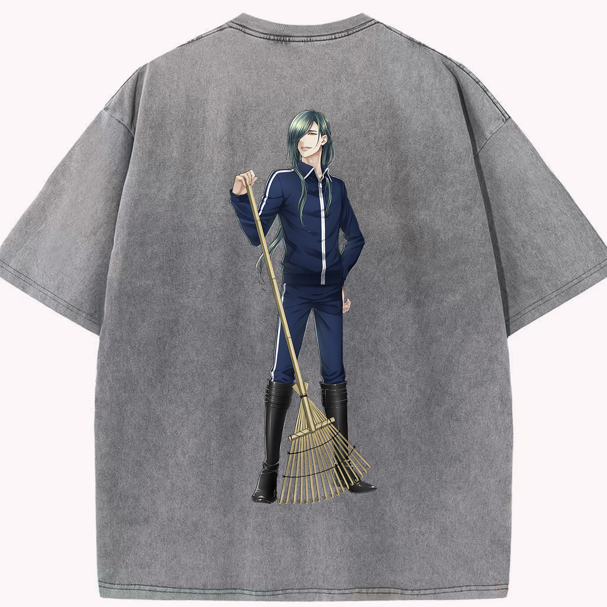 （画像用） 刀剣乱舞 Touken Ranbu 綿100% ヴィンテージ風 半袖Tシャツ（背面プリント）