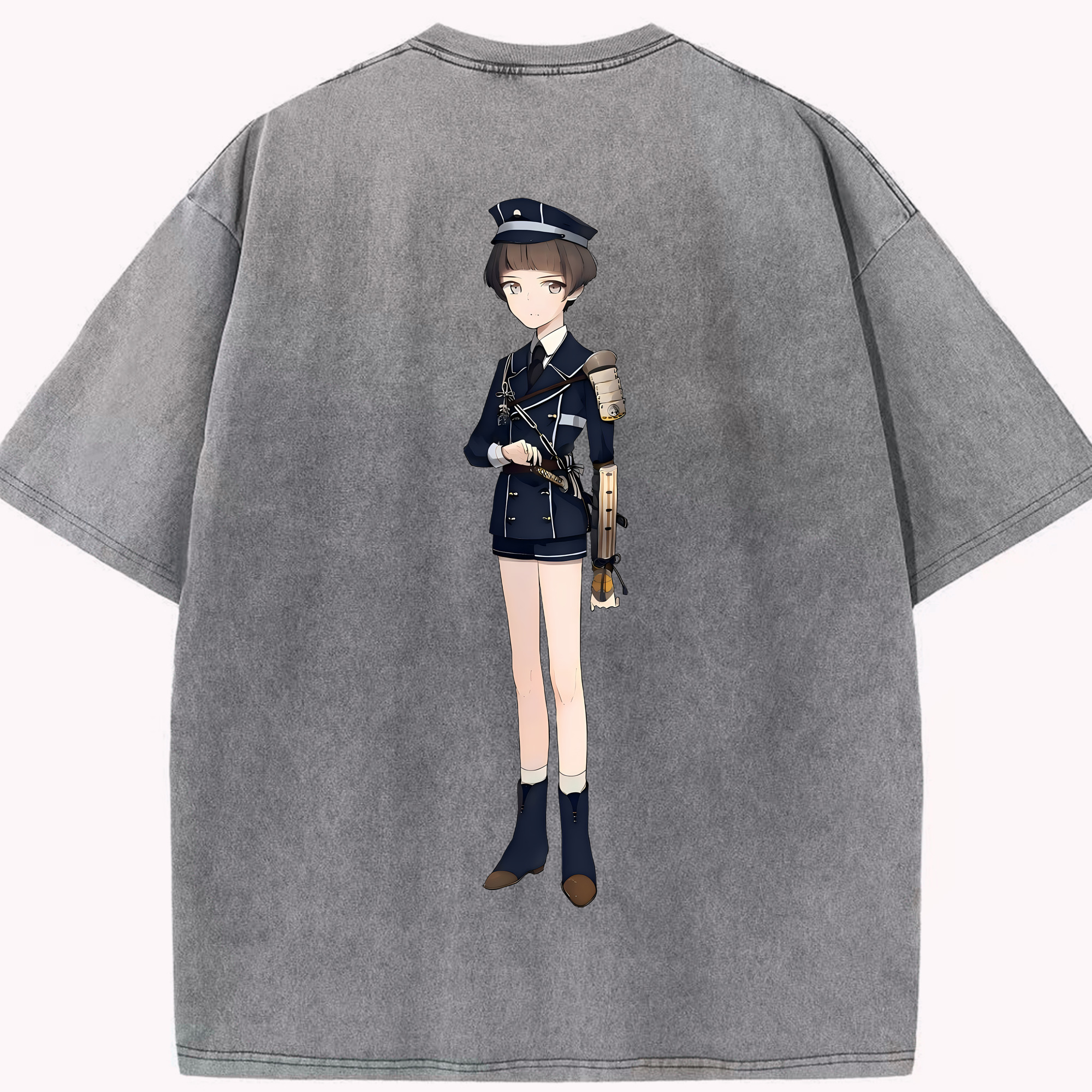 （画像用） 刀剣乱舞 Touken Ranbu 綿100% ヴィンテージ風 半袖Tシャツ（背面プリント）