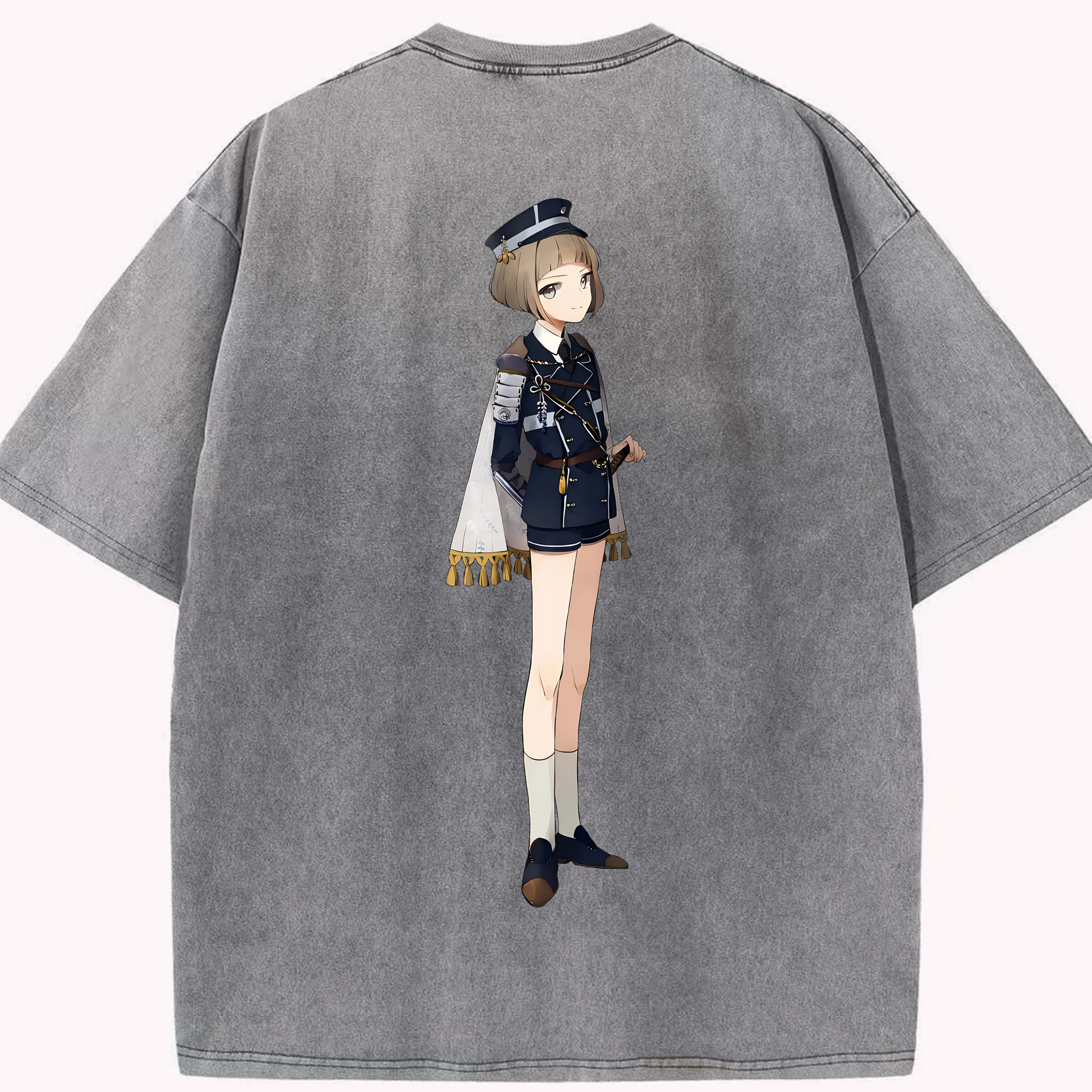 （画像用） 刀剣乱舞 Touken Ranbu 綿100% ヴィンテージ風 半袖Tシャツ（背面プリント）