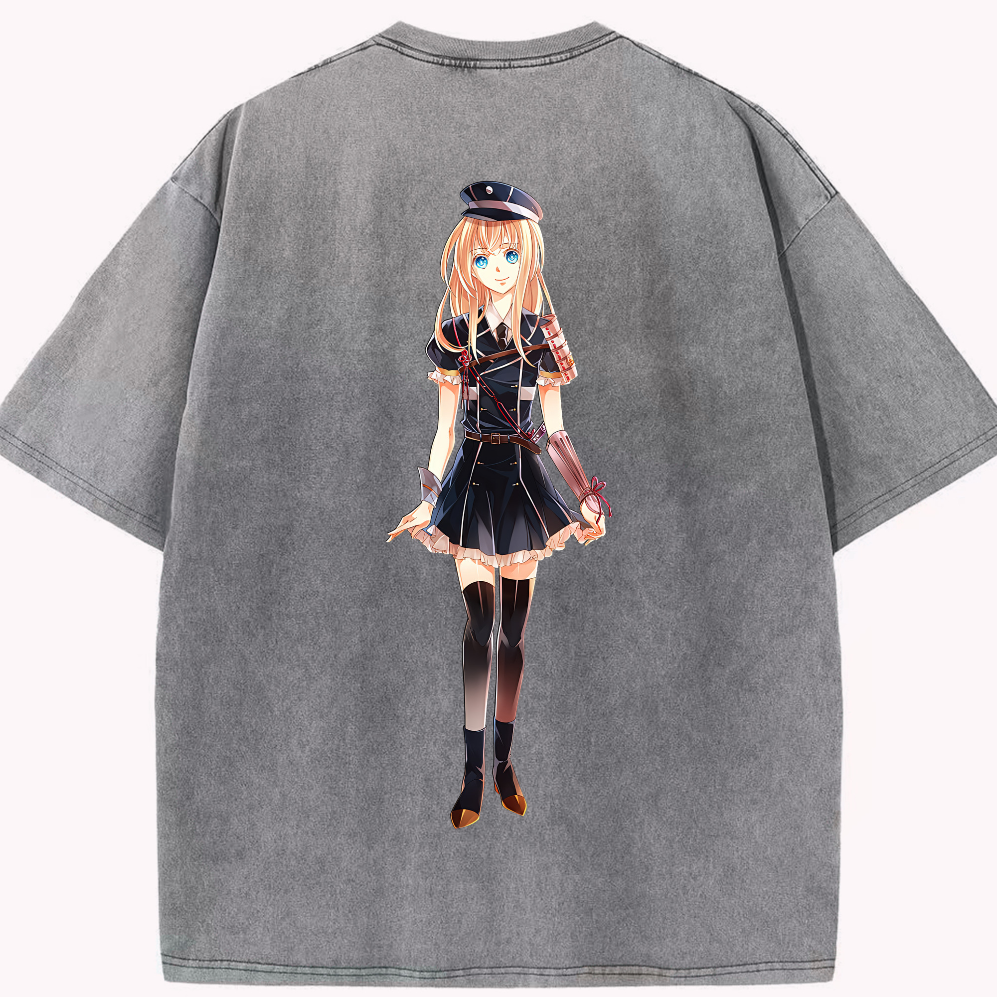 （画像用） 刀剣乱舞 Touken Ranbu 綿100% ヴィンテージ風 半袖Tシャツ（背面プリント）