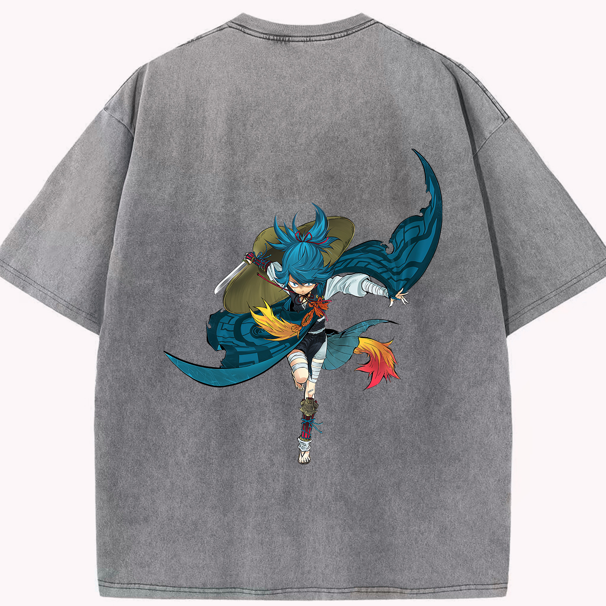 （画像用） 刀剣乱舞 Touken Ranbu 綿100% ヴィンテージ風 半袖Tシャツ（背面プリント）