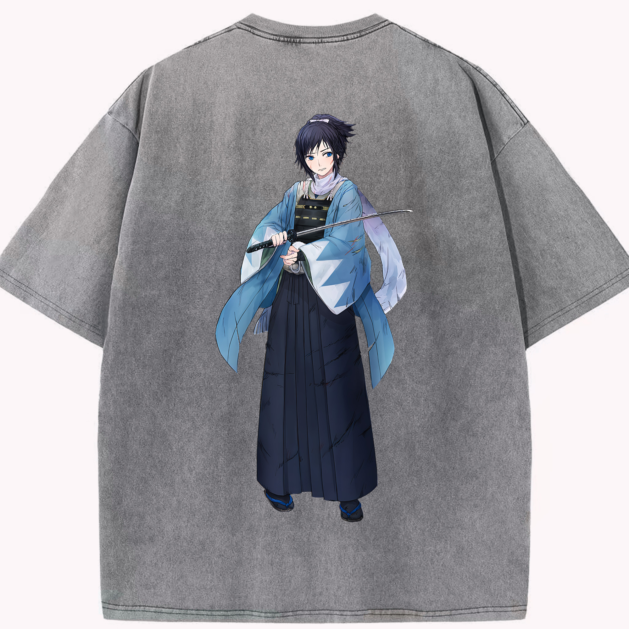 （画像用） 刀剣乱舞 Touken Ranbu 綿100% ヴィンテージ風 半袖Tシャツ（背面プリント）