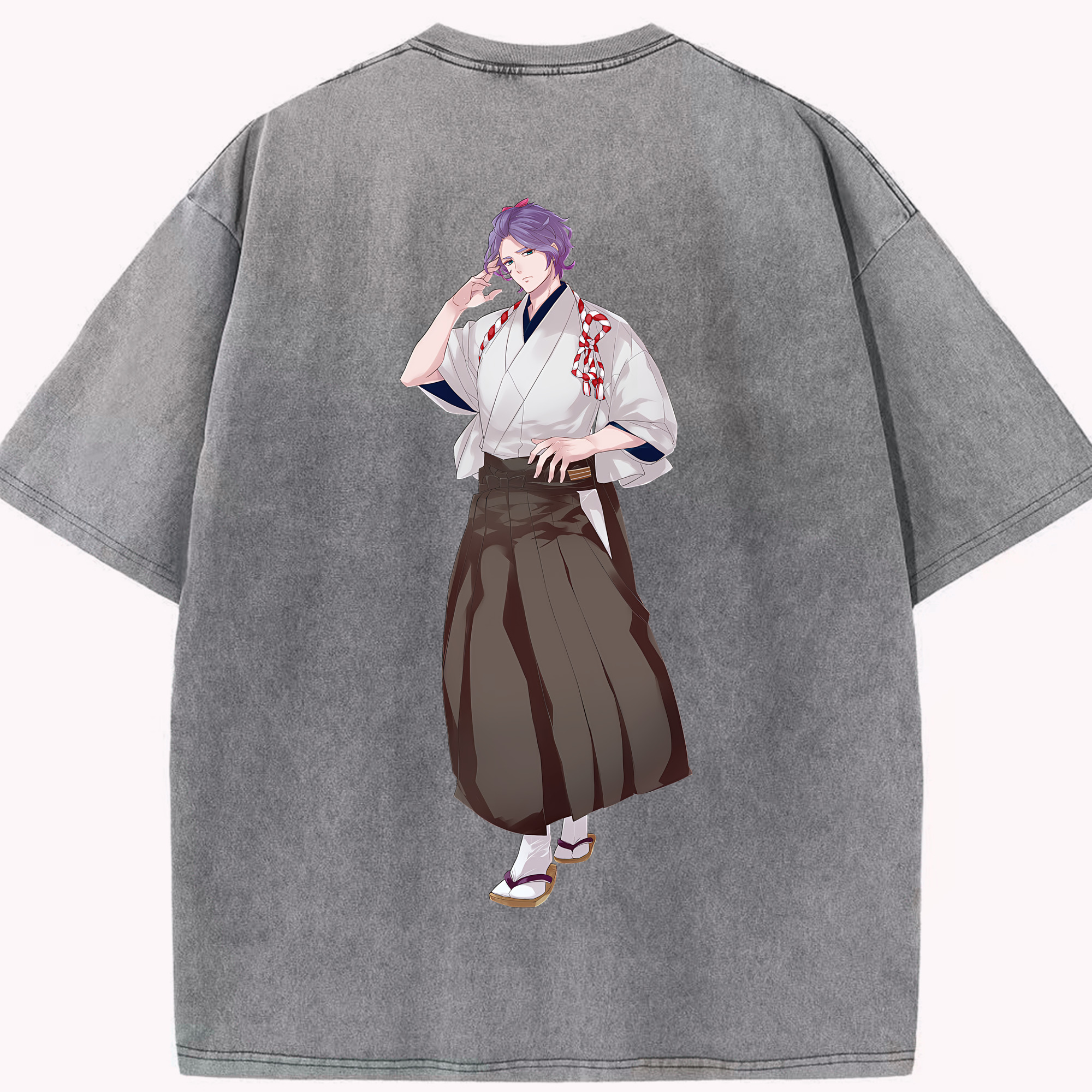 （画像用） 刀剣乱舞 Touken Ranbu 綿100% ヴィンテージ風 半袖Tシャツ（背面プリント）