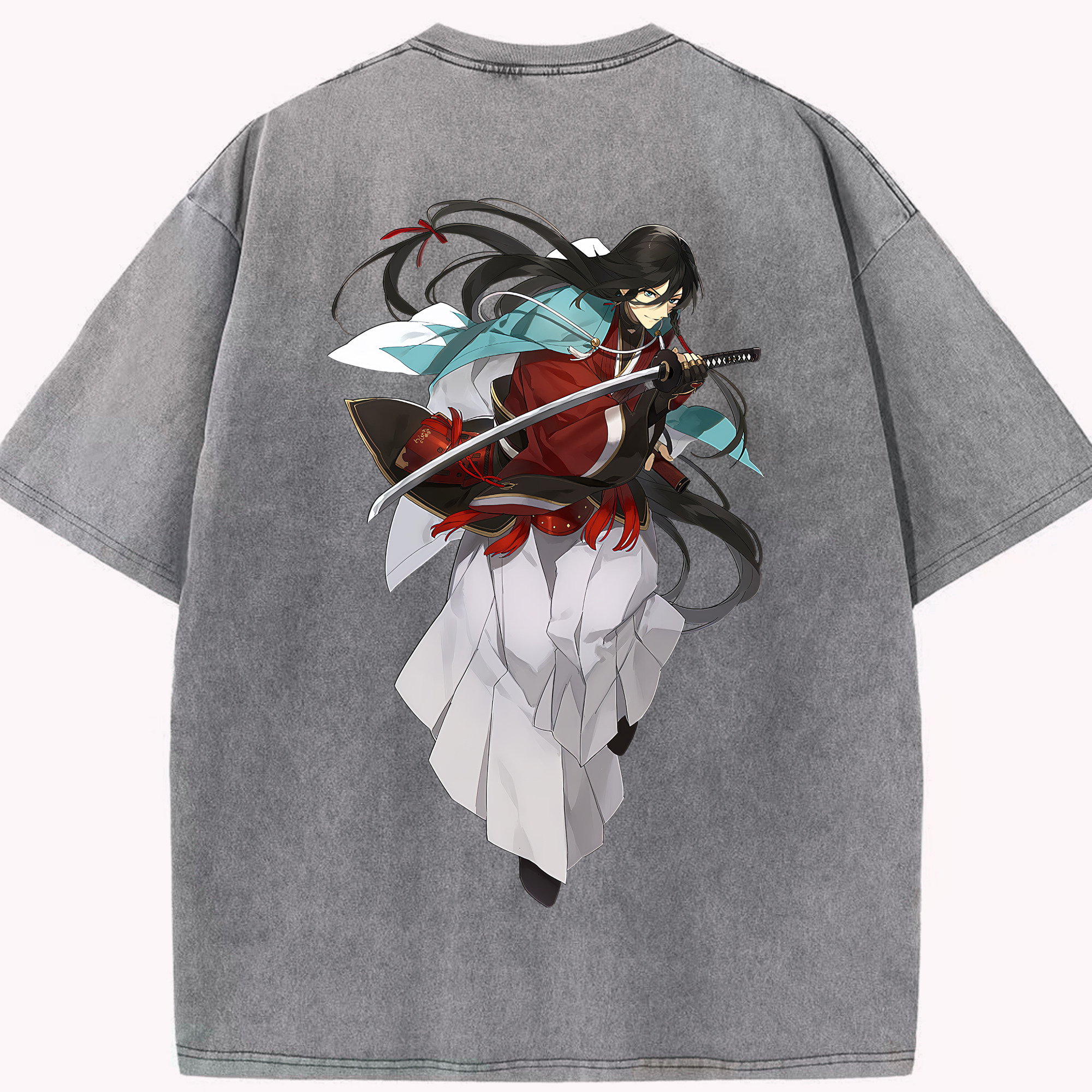 （画像用） 刀剣乱舞 Touken Ranbu 綿100% ヴィンテージ風 半袖Tシャツ（背面プリント）