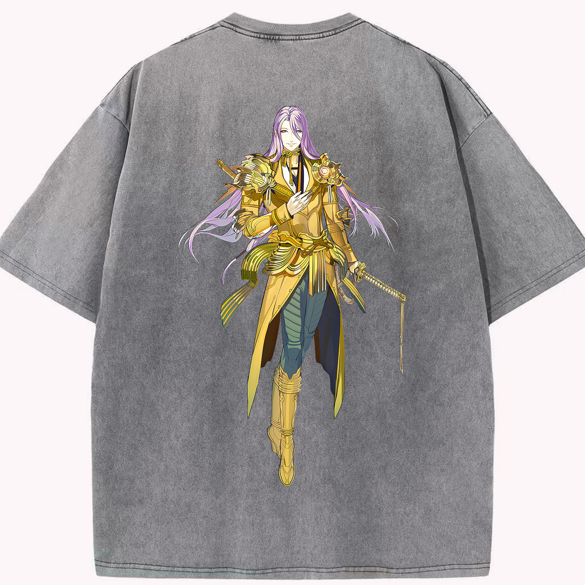 （画像用） 刀剣乱舞 Touken Ranbu 綿100% ヴィンテージ風 半袖Tシャツ（背面プリント）