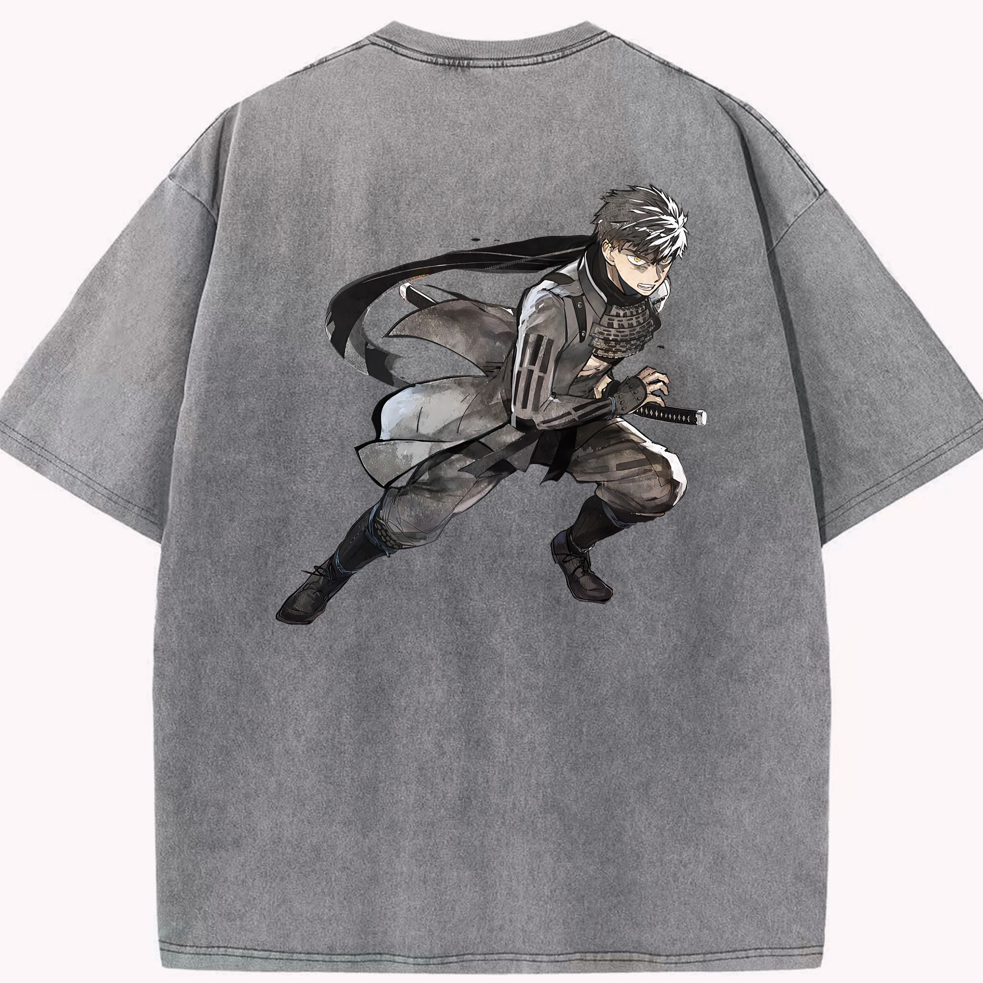 （画像用） 刀剣乱舞 Touken Ranbu 綿100% ヴィンテージ風 半袖Tシャツ（背面プリント）