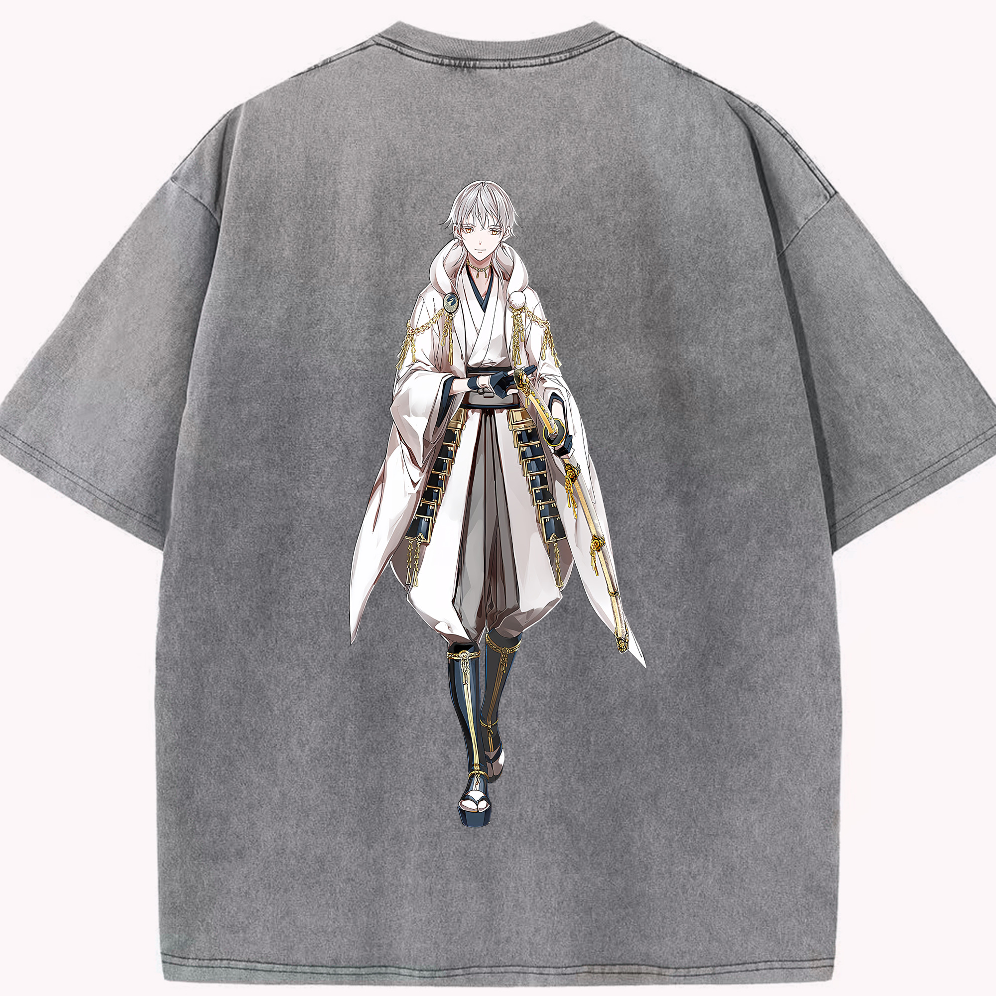 （画像用） 刀剣乱舞 Touken Ranbu 綿100% ヴィンテージ風 半袖Tシャツ（背面プリント）
