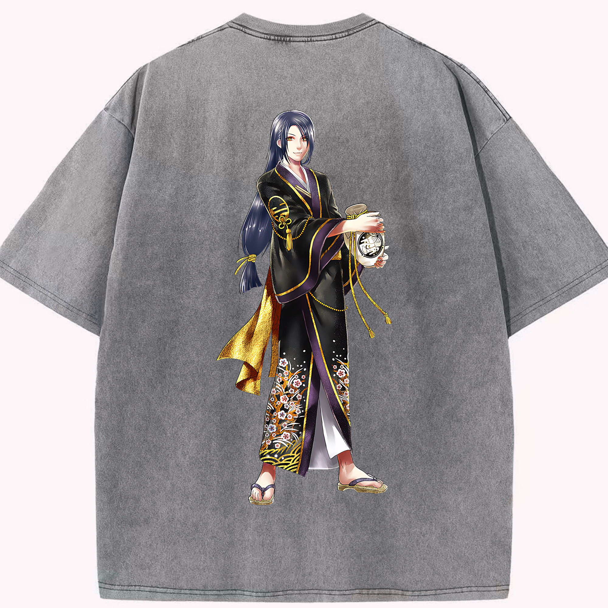 （画像用） 刀剣乱舞 Touken Ranbu 綿100% ヴィンテージ風 半袖Tシャツ（背面プリント）