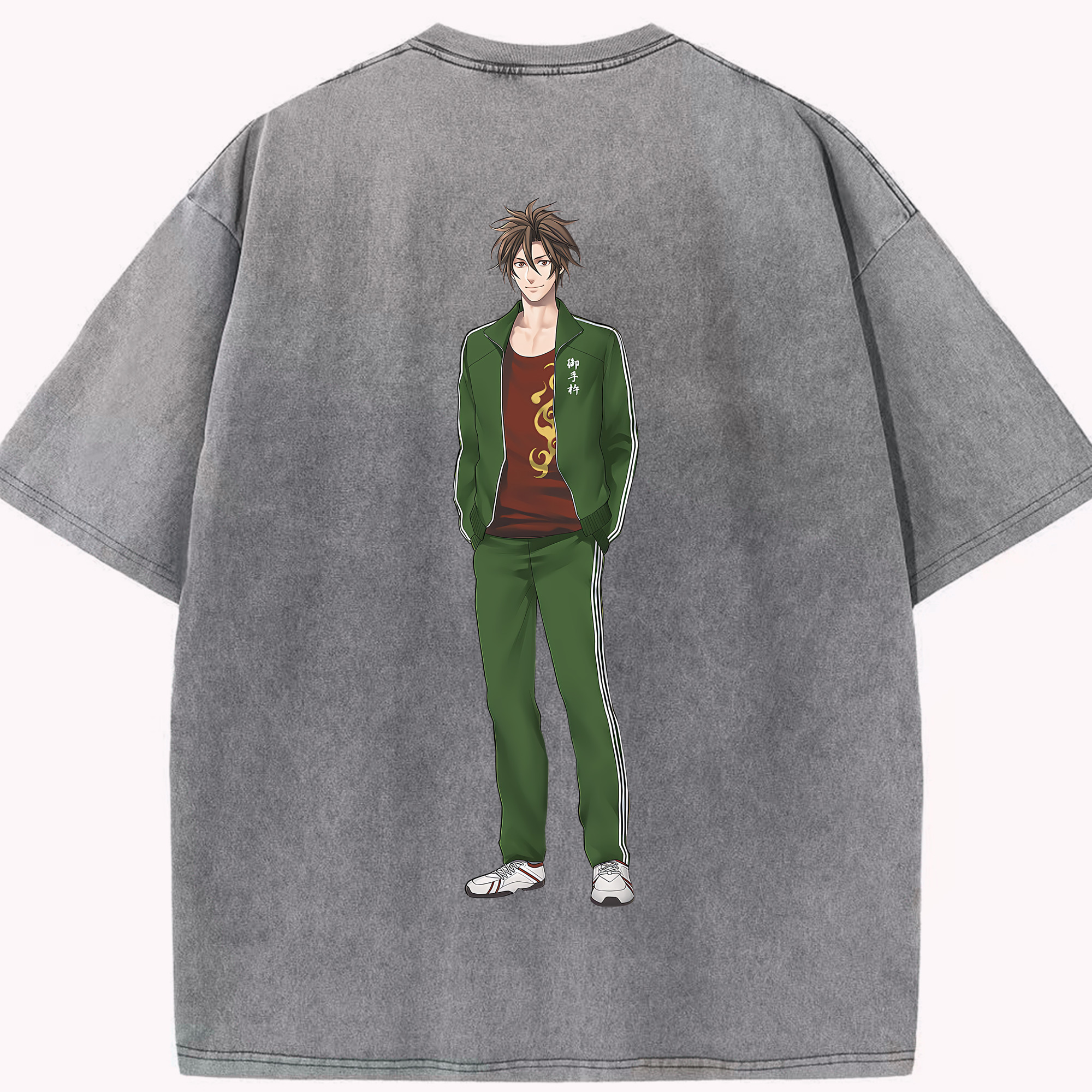 （画像用） 刀剣乱舞 Touken Ranbu 綿100% ヴィンテージ風 半袖Tシャツ（背面プリント）