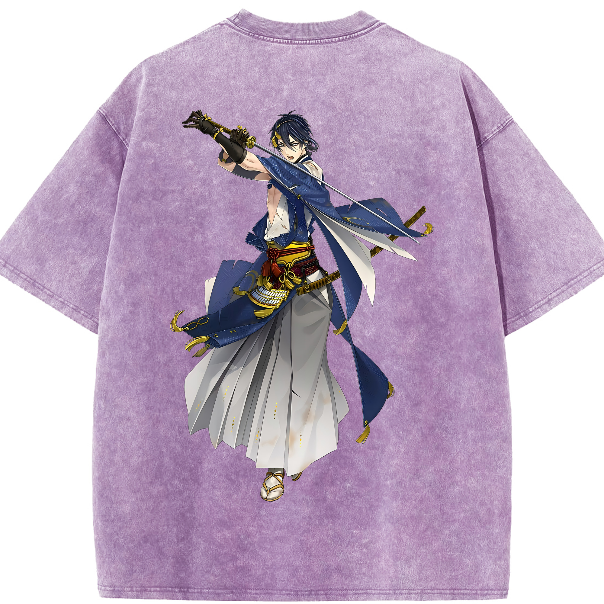 （画像用） 刀剣乱舞 Touken Ranbu 綿100% ヴィンテージ風 半袖Tシャツ（背面プリント）