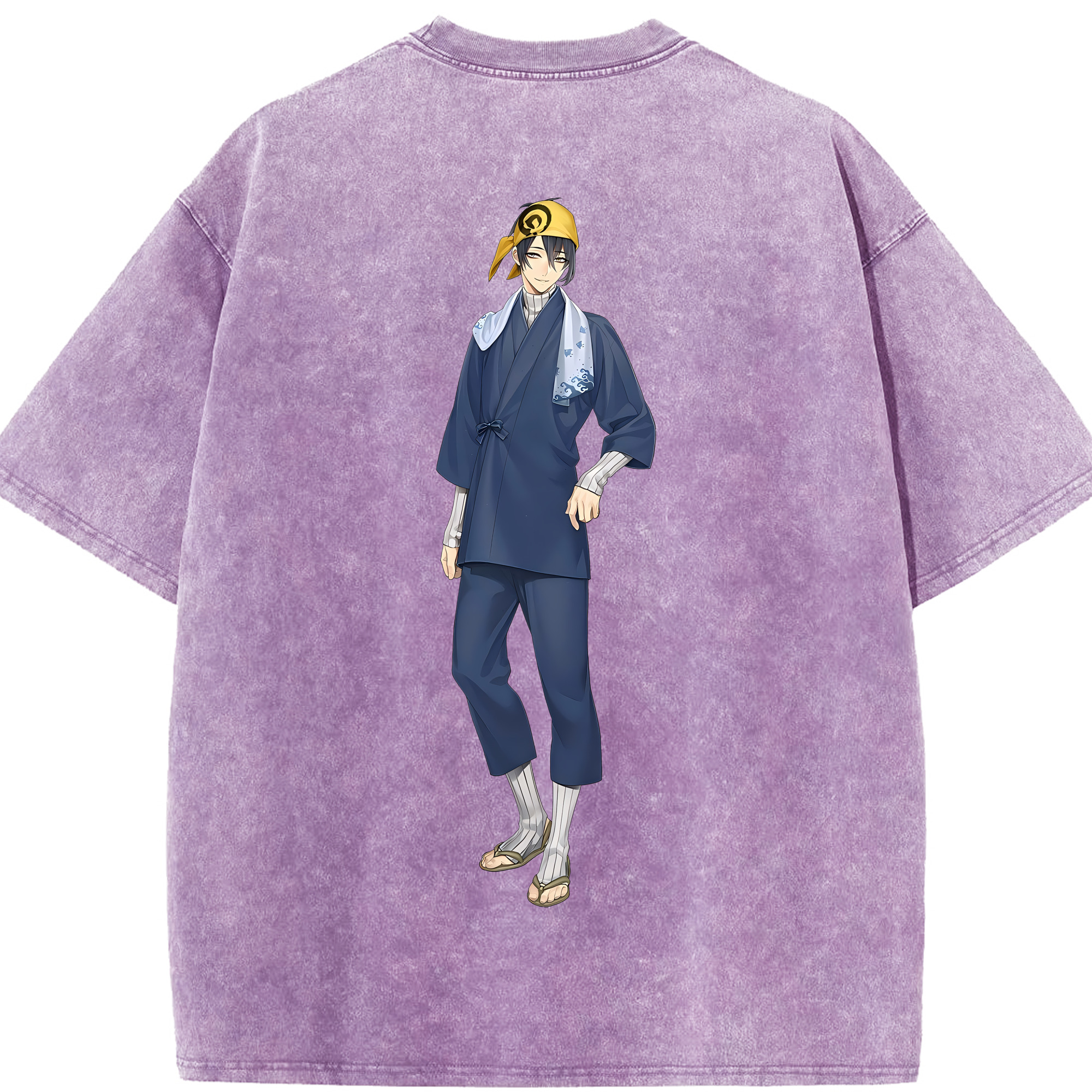 （画像用） 刀剣乱舞 Touken Ranbu 綿100% ヴィンテージ風 半袖Tシャツ（背面プリント）