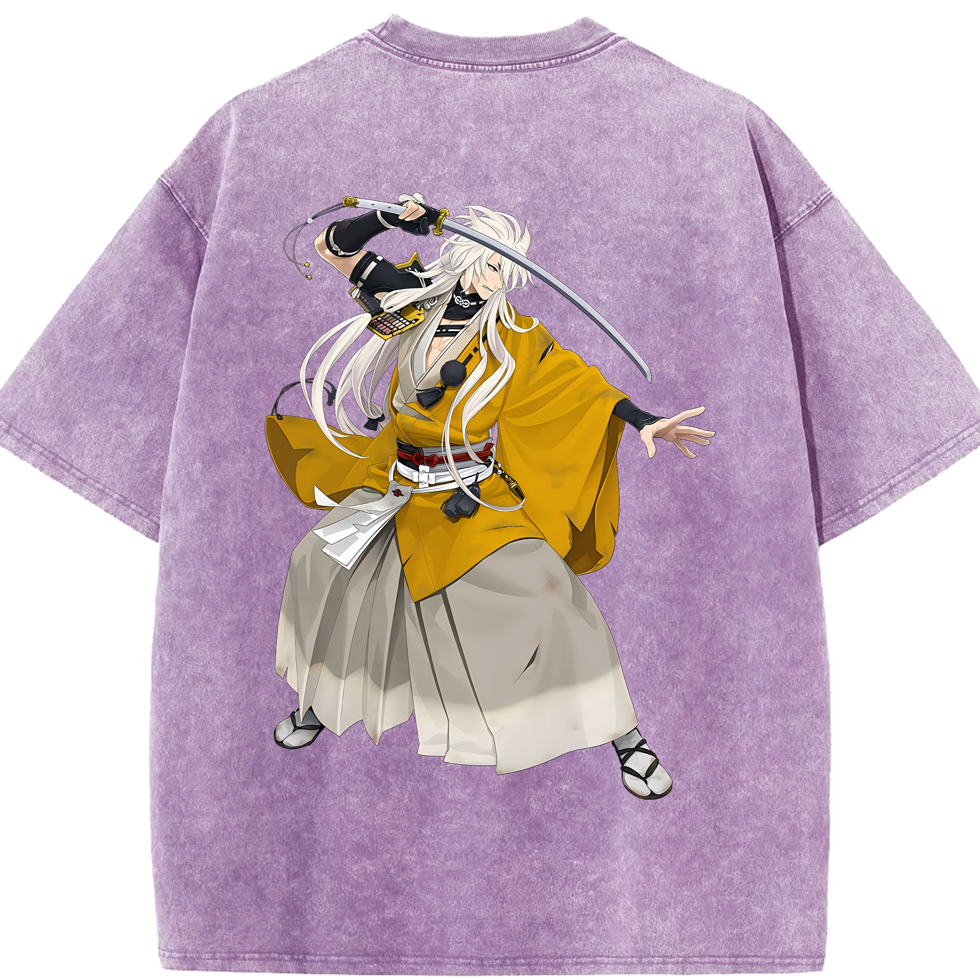 （画像用） 刀剣乱舞 Touken Ranbu 綿100% ヴィンテージ風 半袖Tシャツ（背面プリント）