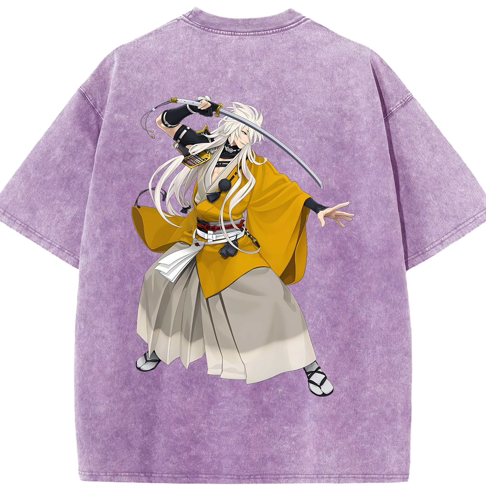 （画像用） 刀剣乱舞 Touken Ranbu 綿100% ヴィンテージ風 半袖Tシャツ（背面プリント）