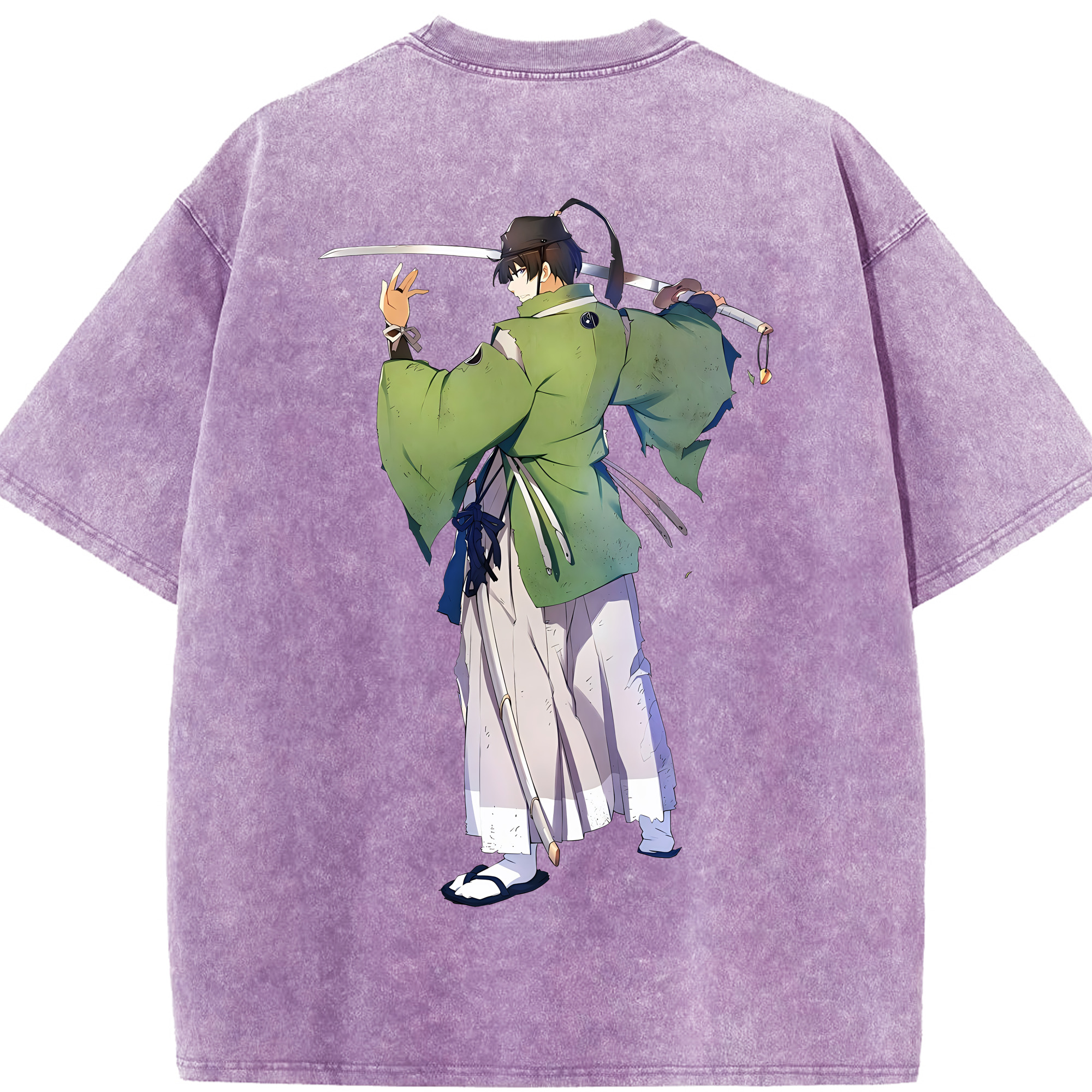 （画像用） 刀剣乱舞 Touken Ranbu 綿100% ヴィンテージ風 半袖Tシャツ（背面プリント）