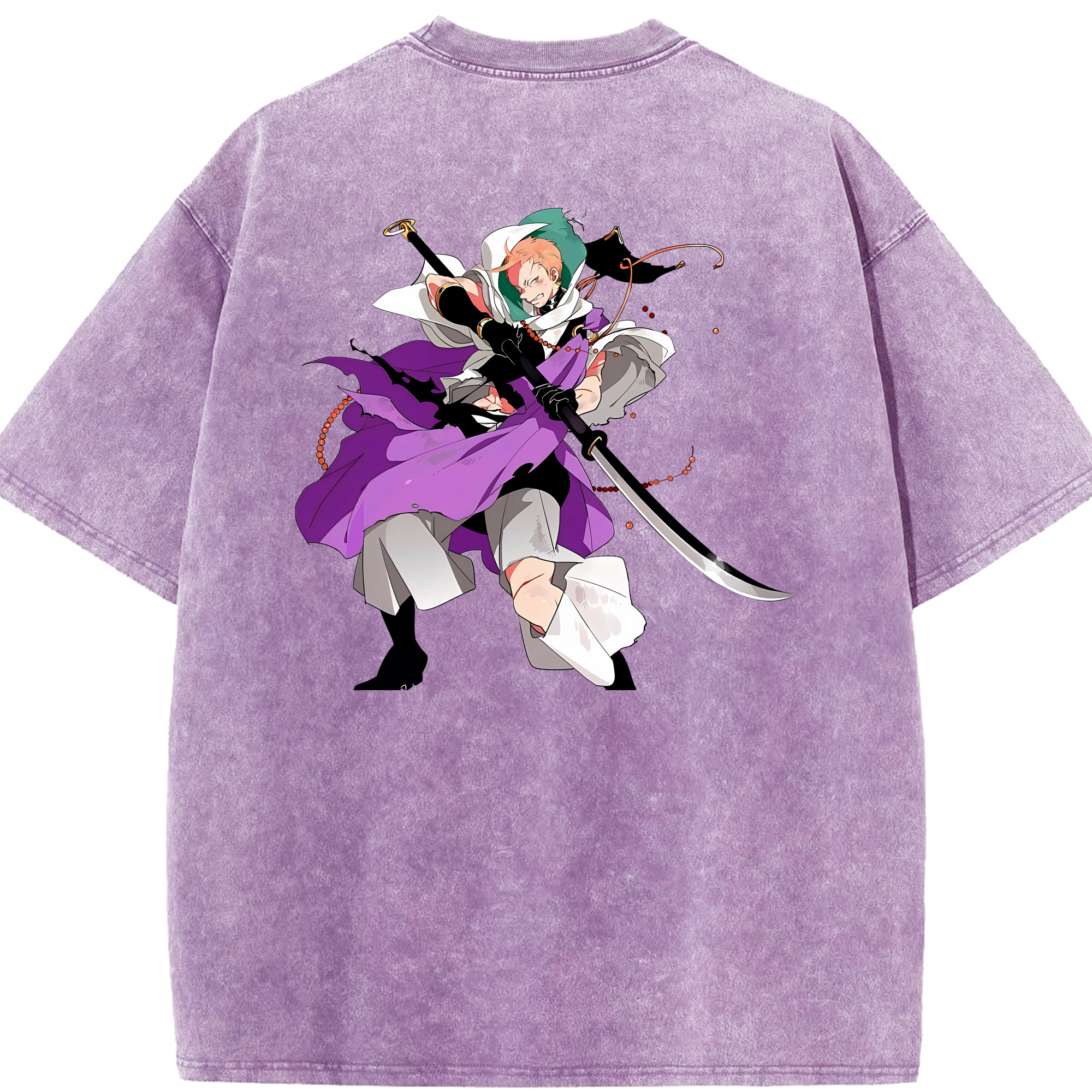 （画像用） 刀剣乱舞 Touken Ranbu 綿100% ヴィンテージ風 半袖Tシャツ（背面プリント）