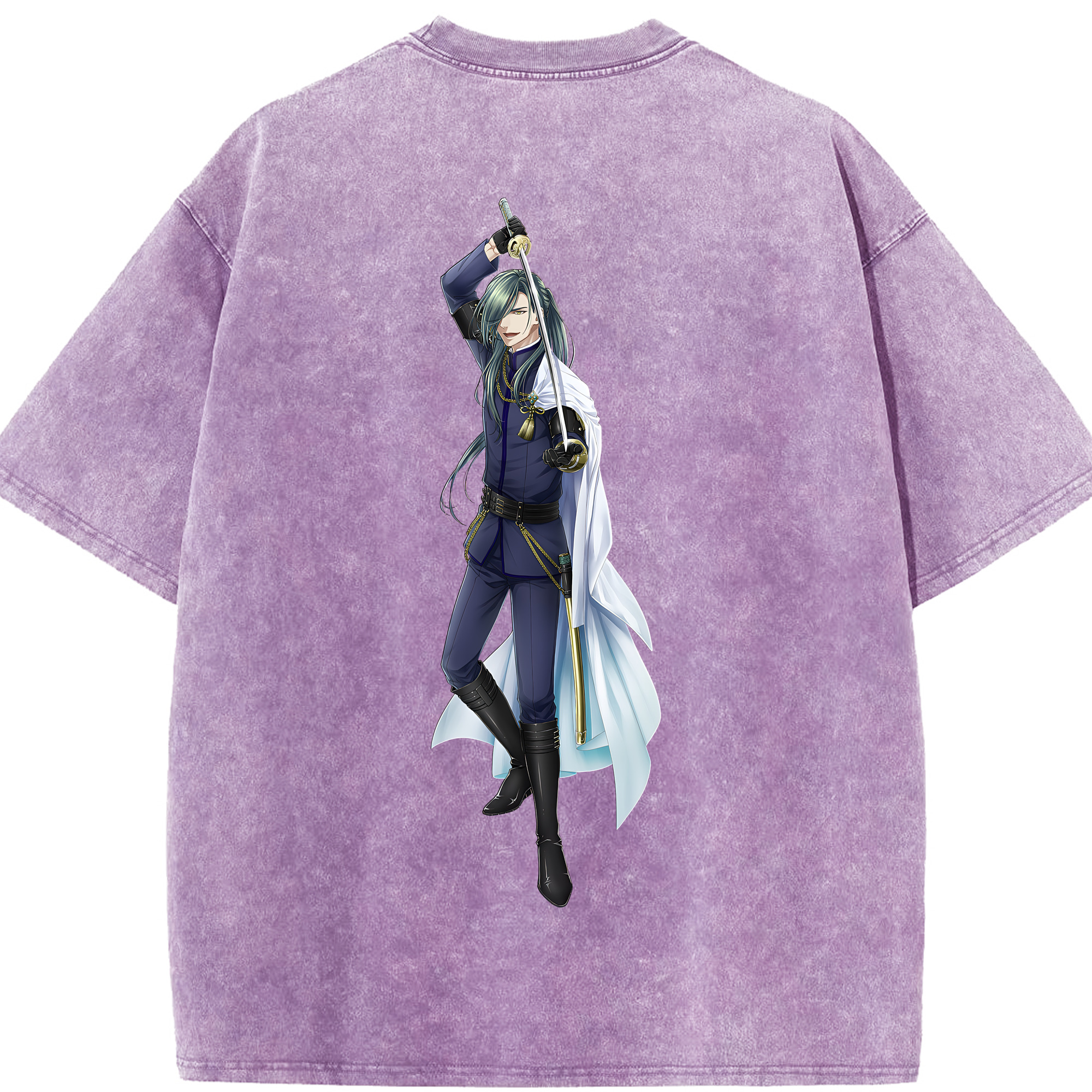 （画像用） 刀剣乱舞 Touken Ranbu 綿100% ヴィンテージ風 半袖Tシャツ（背面プリント）
