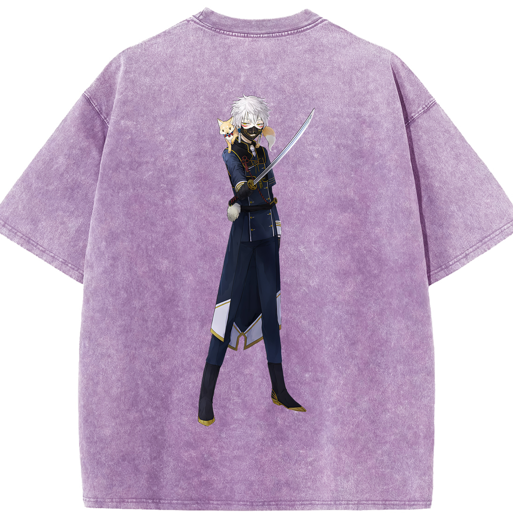 （画像用） 刀剣乱舞 Touken Ranbu 綿100% ヴィンテージ風 半袖Tシャツ（背面プリント）