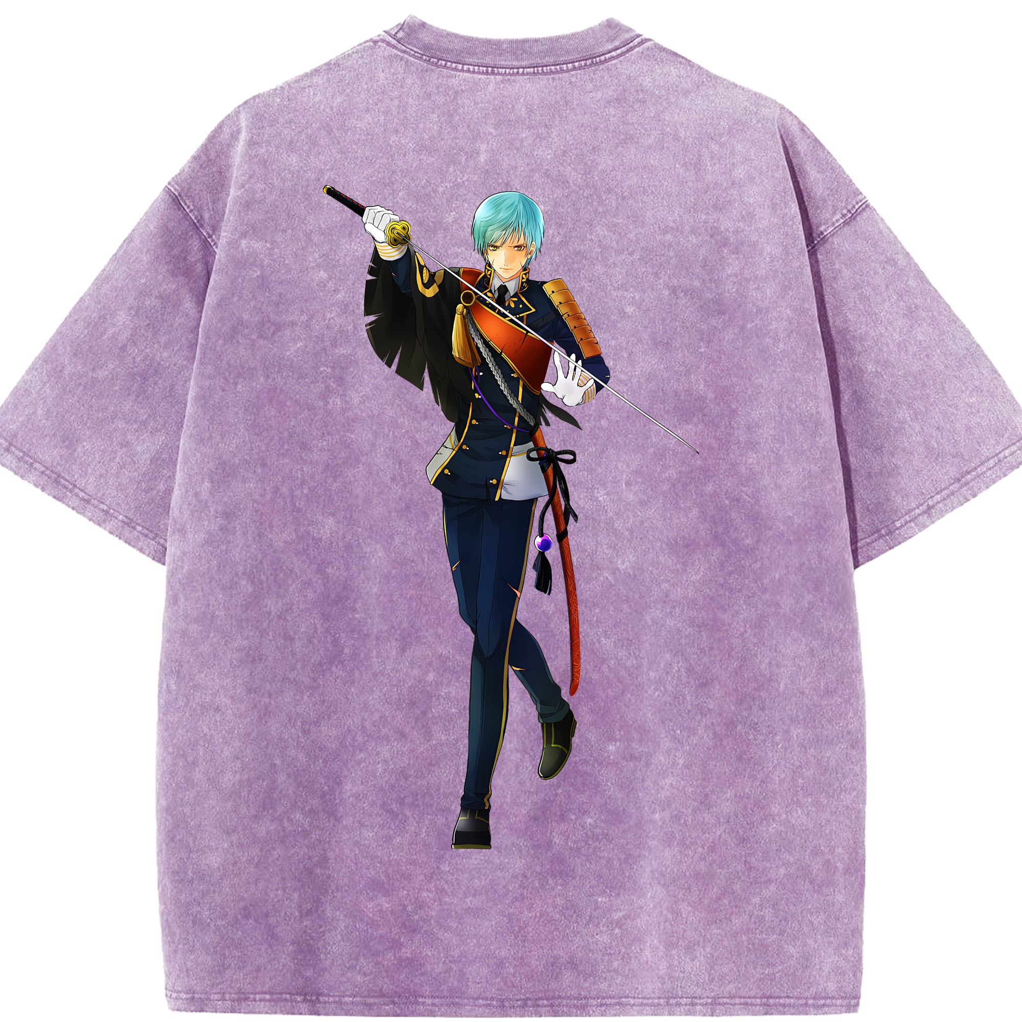（画像用） 刀剣乱舞 Touken Ranbu 綿100% ヴィンテージ風 半袖Tシャツ（背面プリント）
