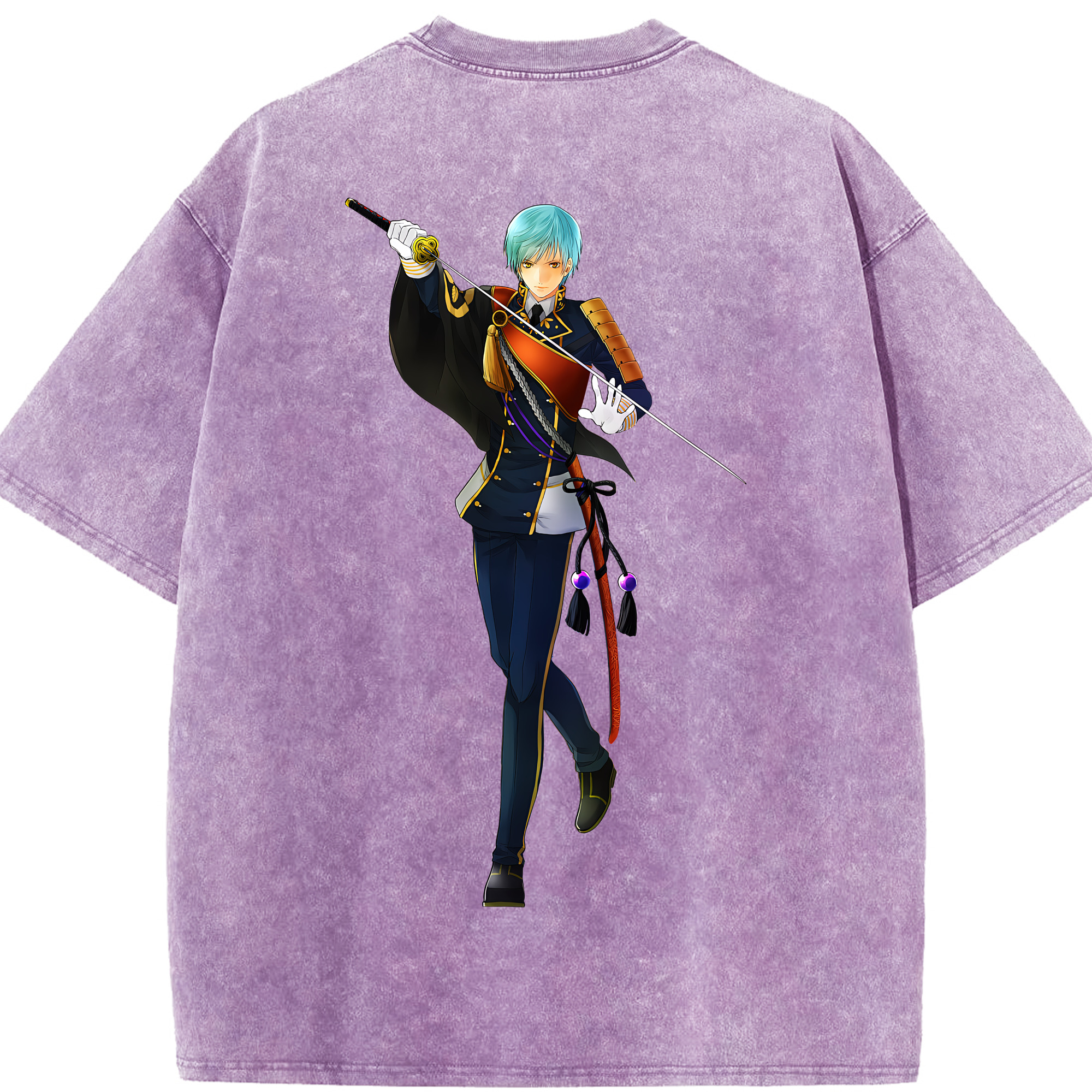（画像用） 刀剣乱舞 Touken Ranbu 綿100% ヴィンテージ風 半袖Tシャツ（背面プリント）