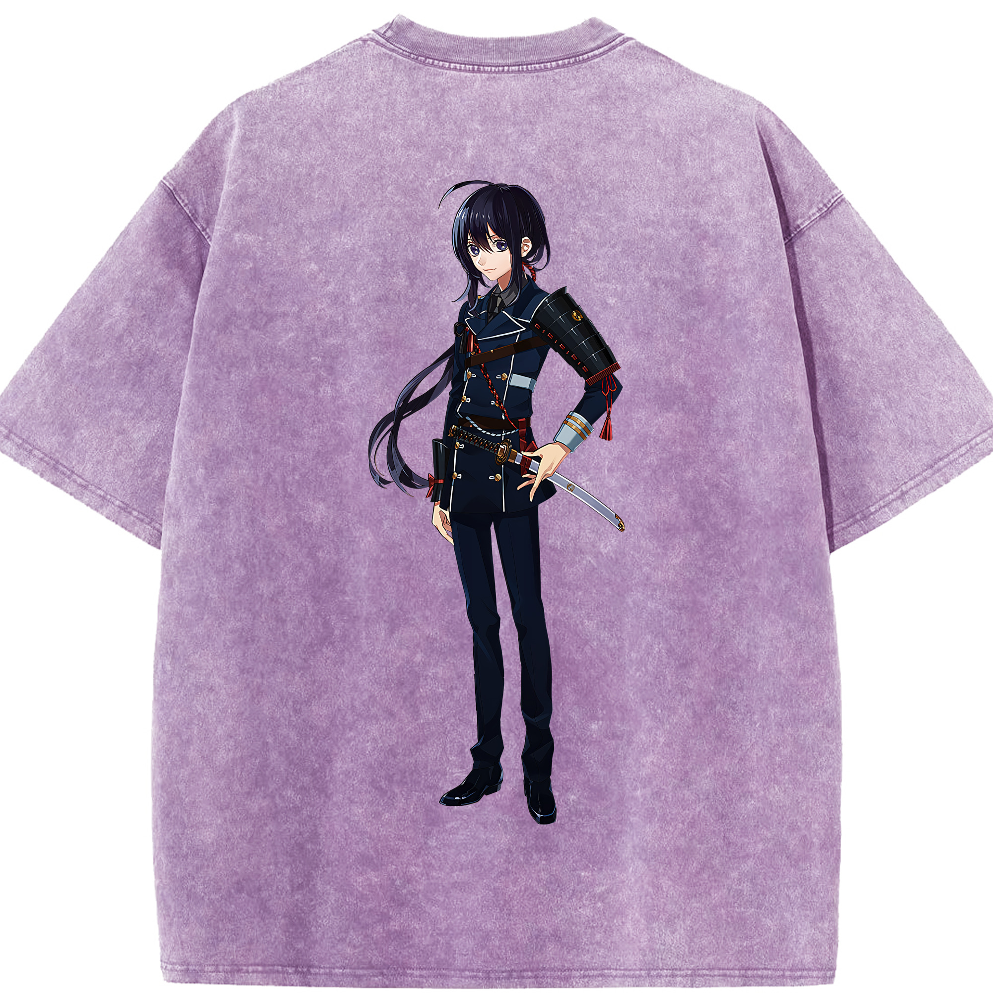（画像用） 刀剣乱舞 Touken Ranbu 綿100% ヴィンテージ風 半袖Tシャツ（背面プリント）