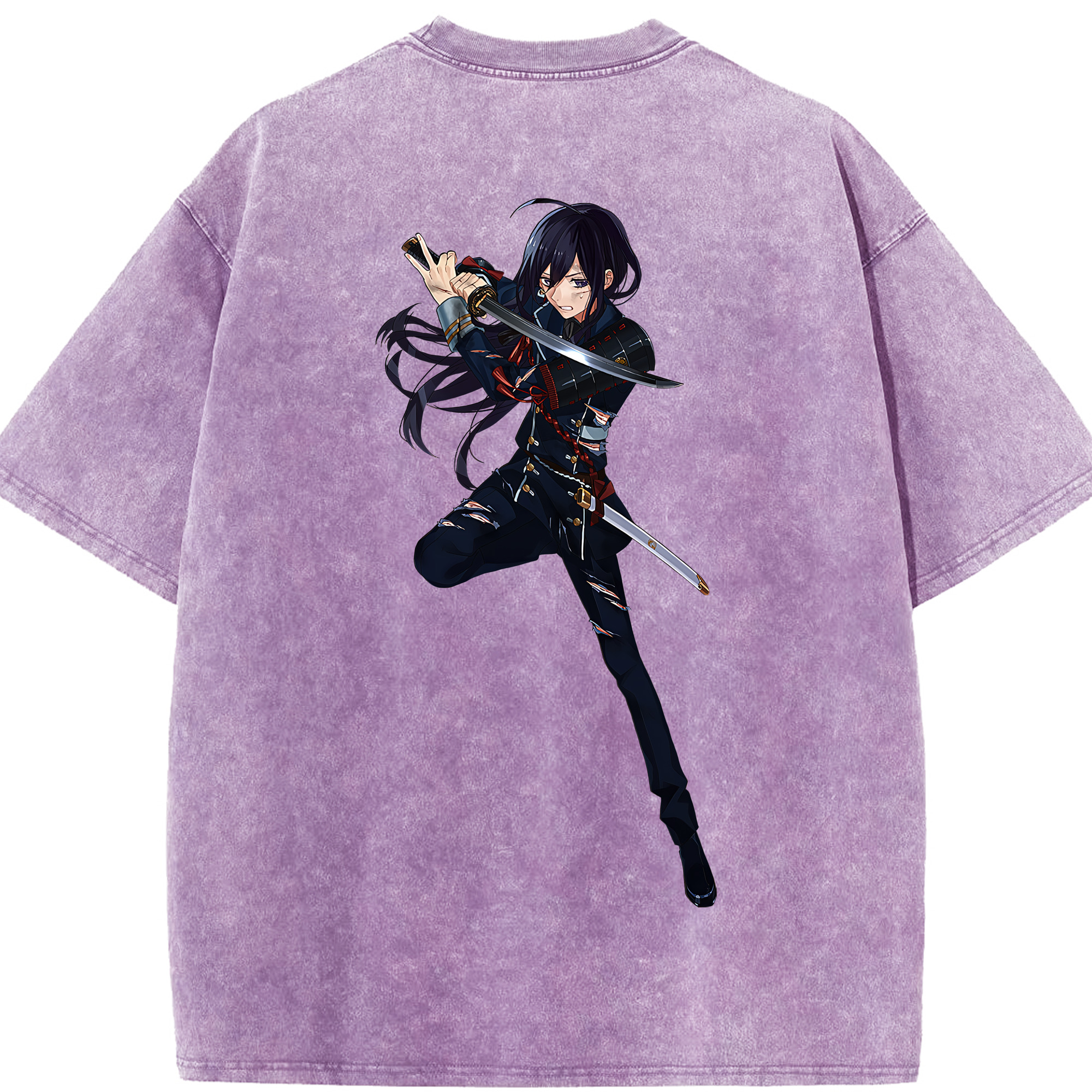 （画像用） 刀剣乱舞 Touken Ranbu 綿100% ヴィンテージ風 半袖Tシャツ（背面プリント）