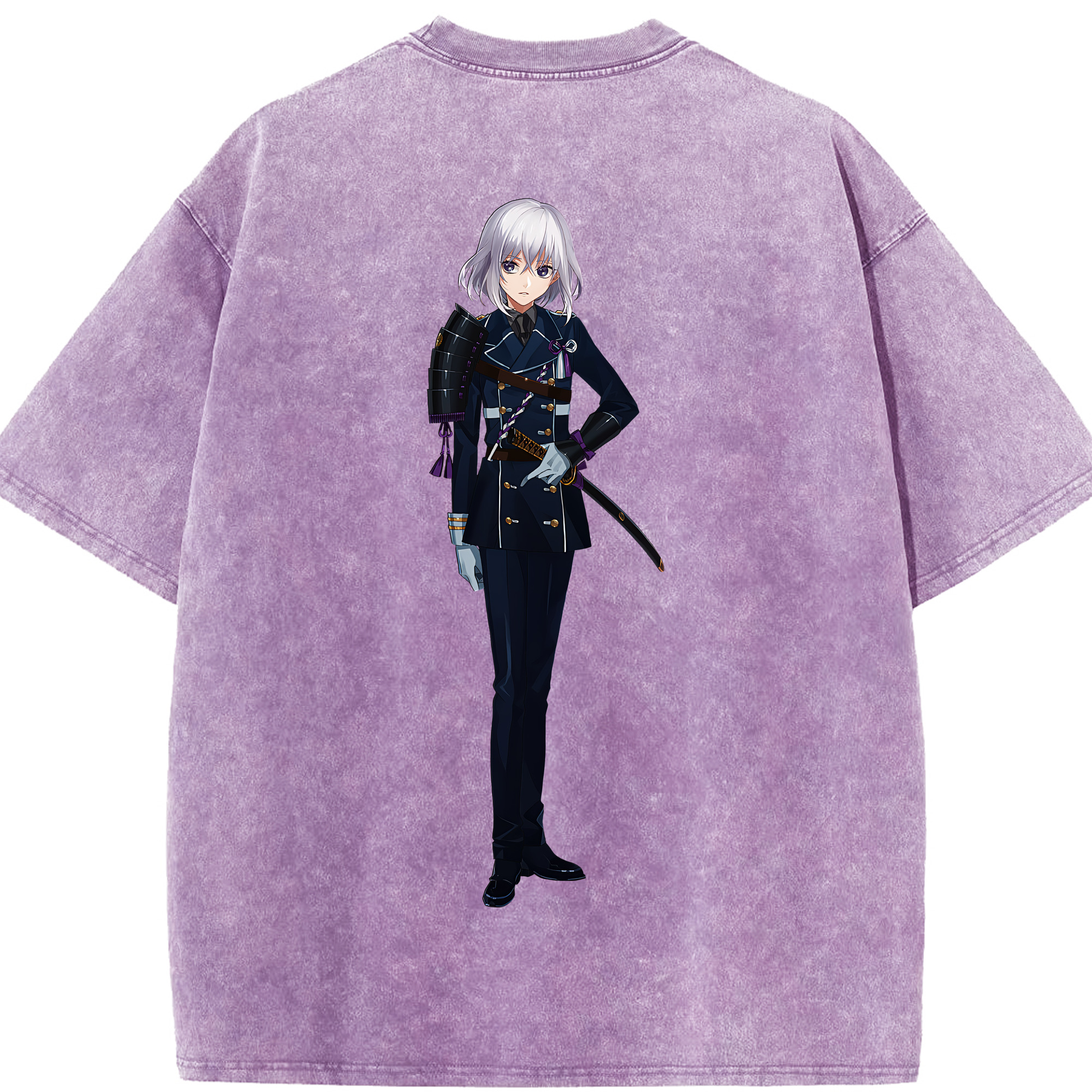 （画像用） 刀剣乱舞 Touken Ranbu 綿100% ヴィンテージ風 半袖Tシャツ（背面プリント）