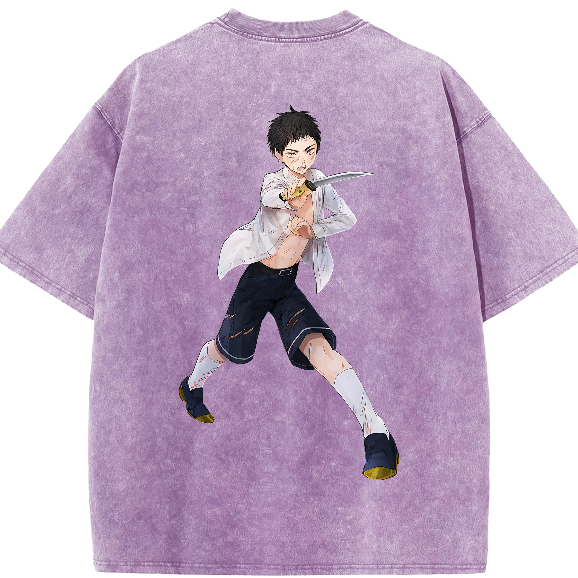 （画像用） 刀剣乱舞 Touken Ranbu 綿100% ヴィンテージ風 半袖Tシャツ（背面プリント）