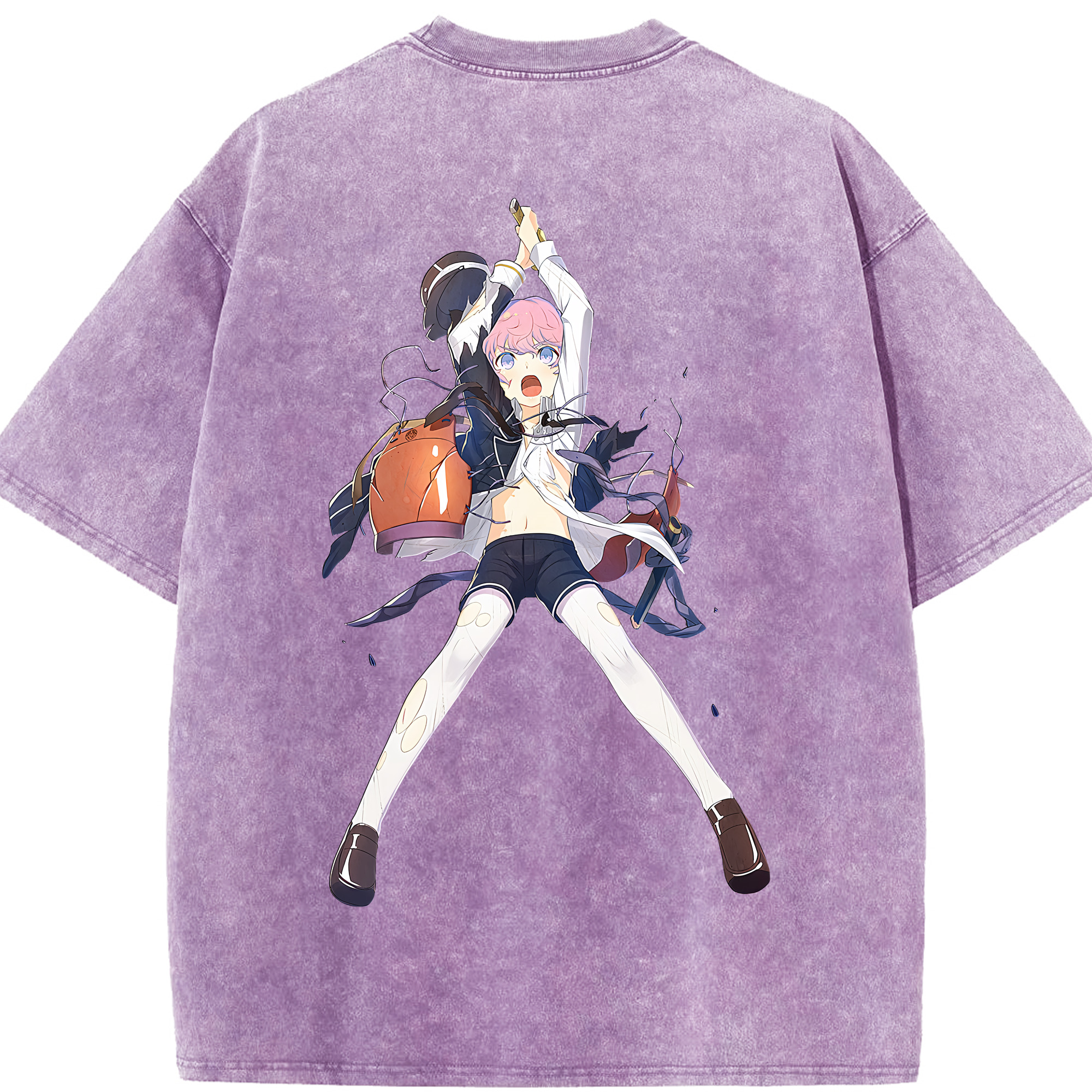 （画像用） 刀剣乱舞 Touken Ranbu 綿100% ヴィンテージ風 半袖Tシャツ（背面プリント）
