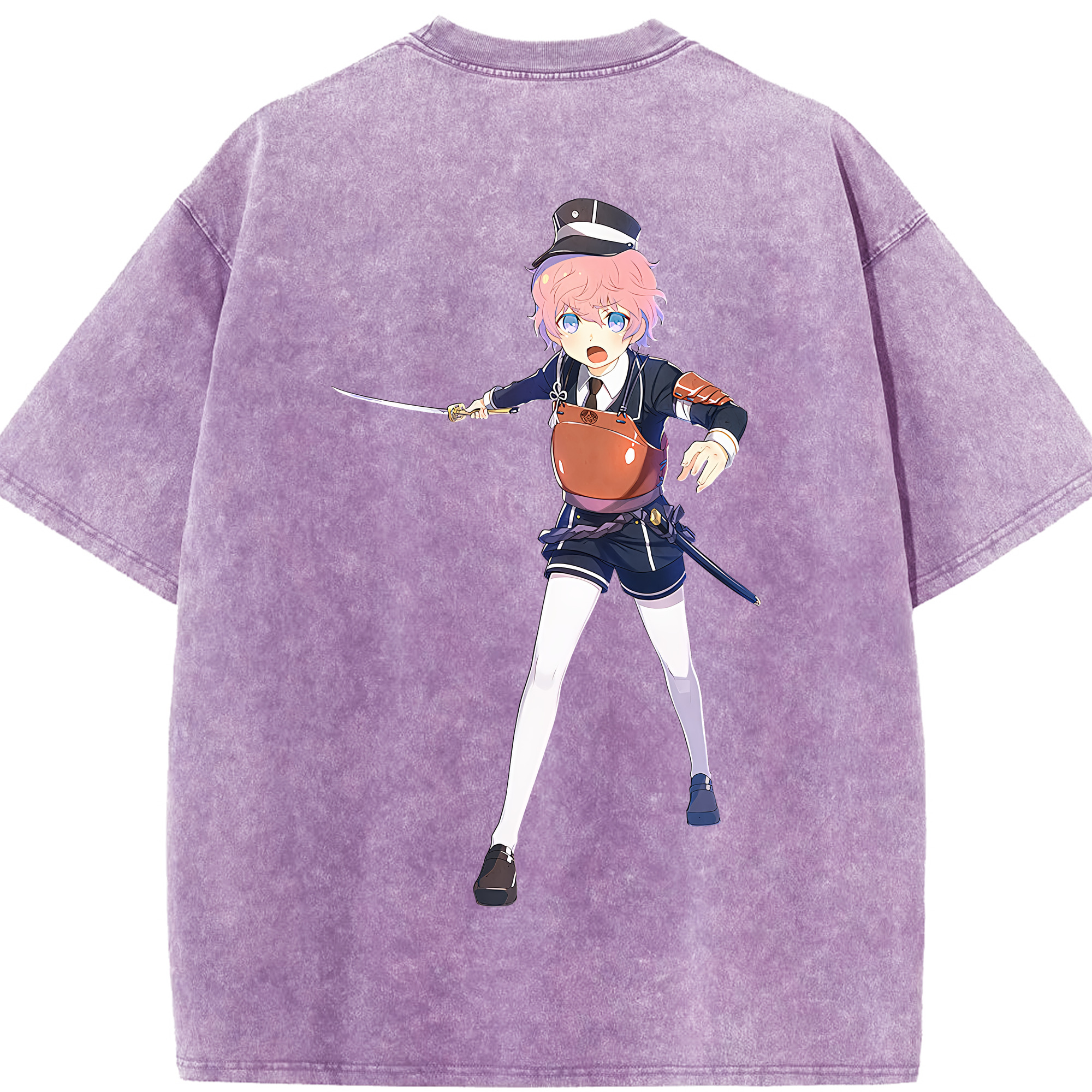 （画像用） 刀剣乱舞 Touken Ranbu 綿100% ヴィンテージ風 半袖Tシャツ（背面プリント）