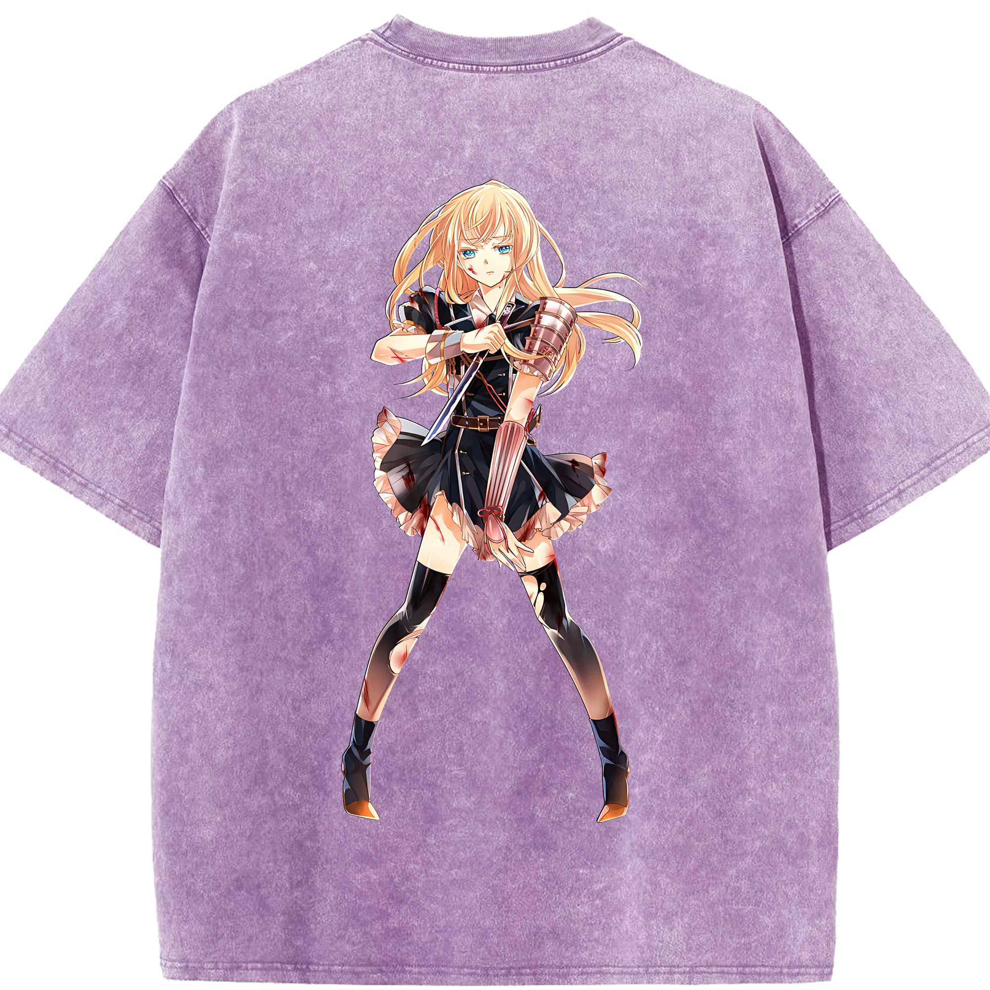 （画像用） 刀剣乱舞 Touken Ranbu 綿100% ヴィンテージ風 半袖Tシャツ（背面プリント）