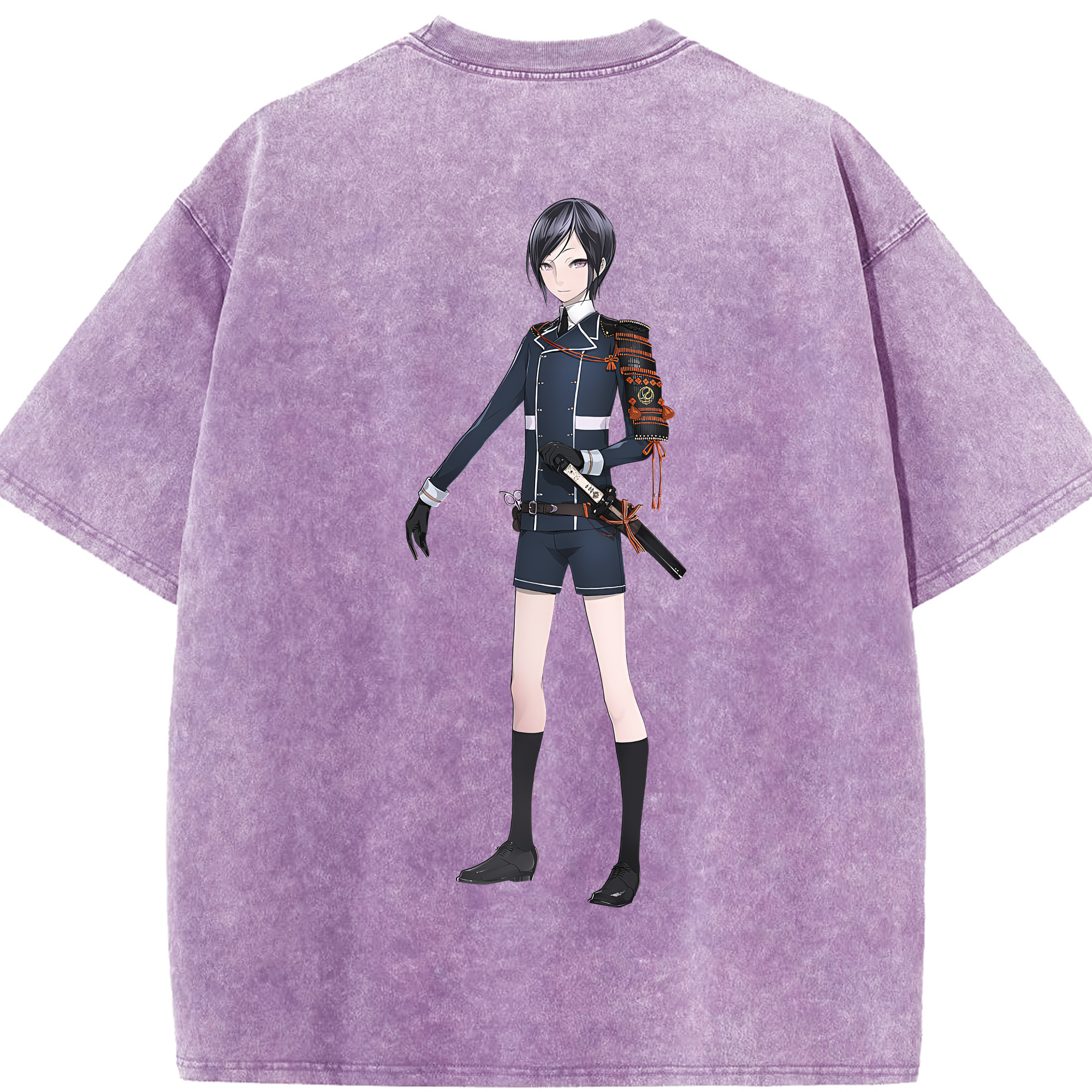 （画像用） 刀剣乱舞 Touken Ranbu 綿100% ヴィンテージ風 半袖Tシャツ（背面プリント）