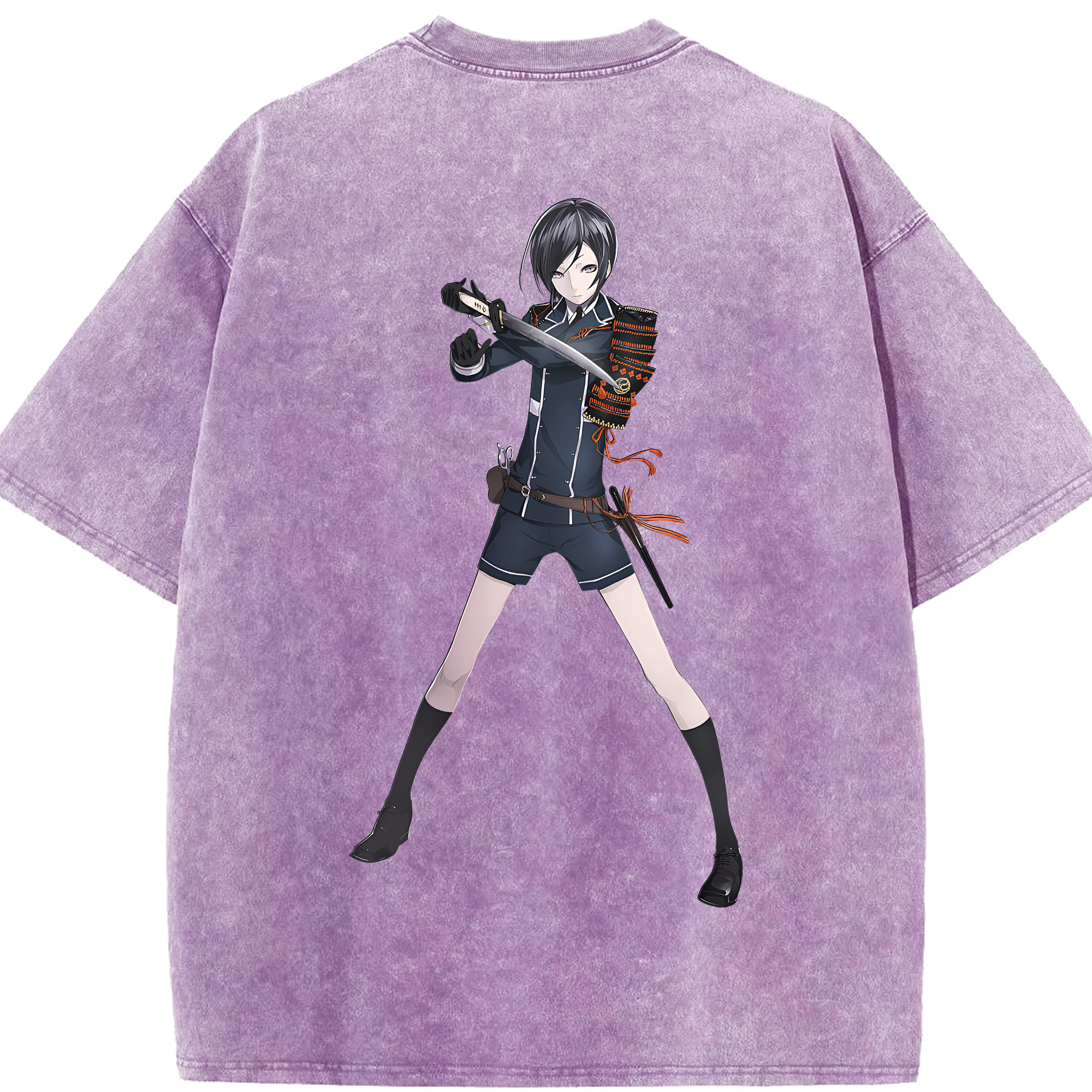 （画像用） 刀剣乱舞 Touken Ranbu 綿100% ヴィンテージ風 半袖Tシャツ（背面プリント）