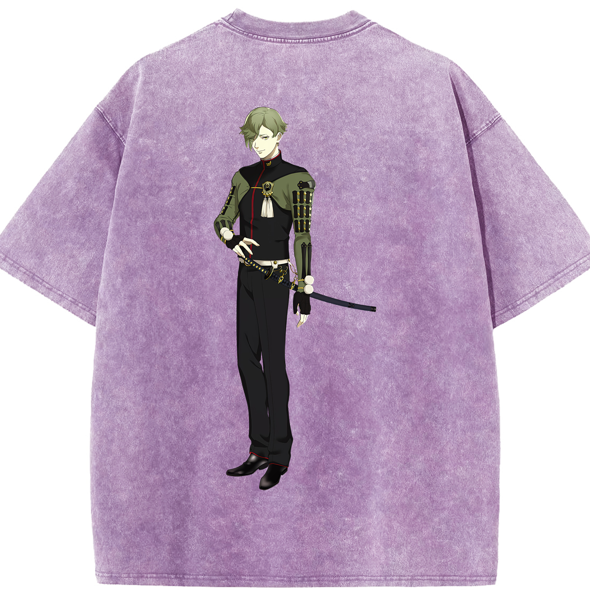 （画像用） 刀剣乱舞 Touken Ranbu 綿100% ヴィンテージ風 半袖Tシャツ（背面プリント）
