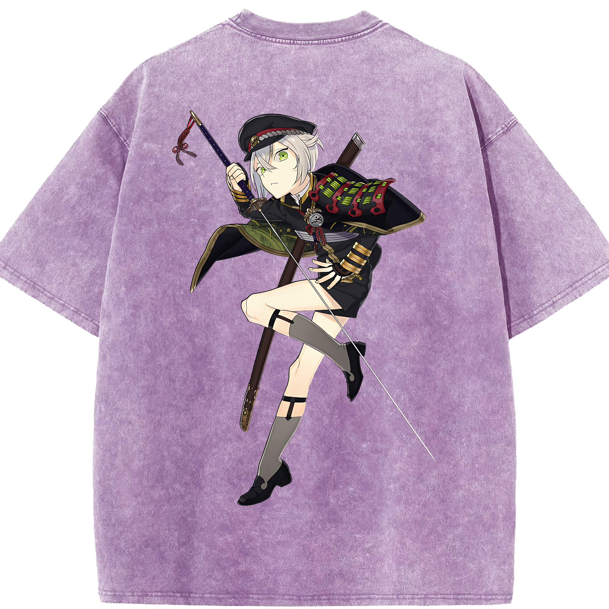 （画像用） 刀剣乱舞 Touken Ranbu 綿100% ヴィンテージ風 半袖Tシャツ（背面プリント）