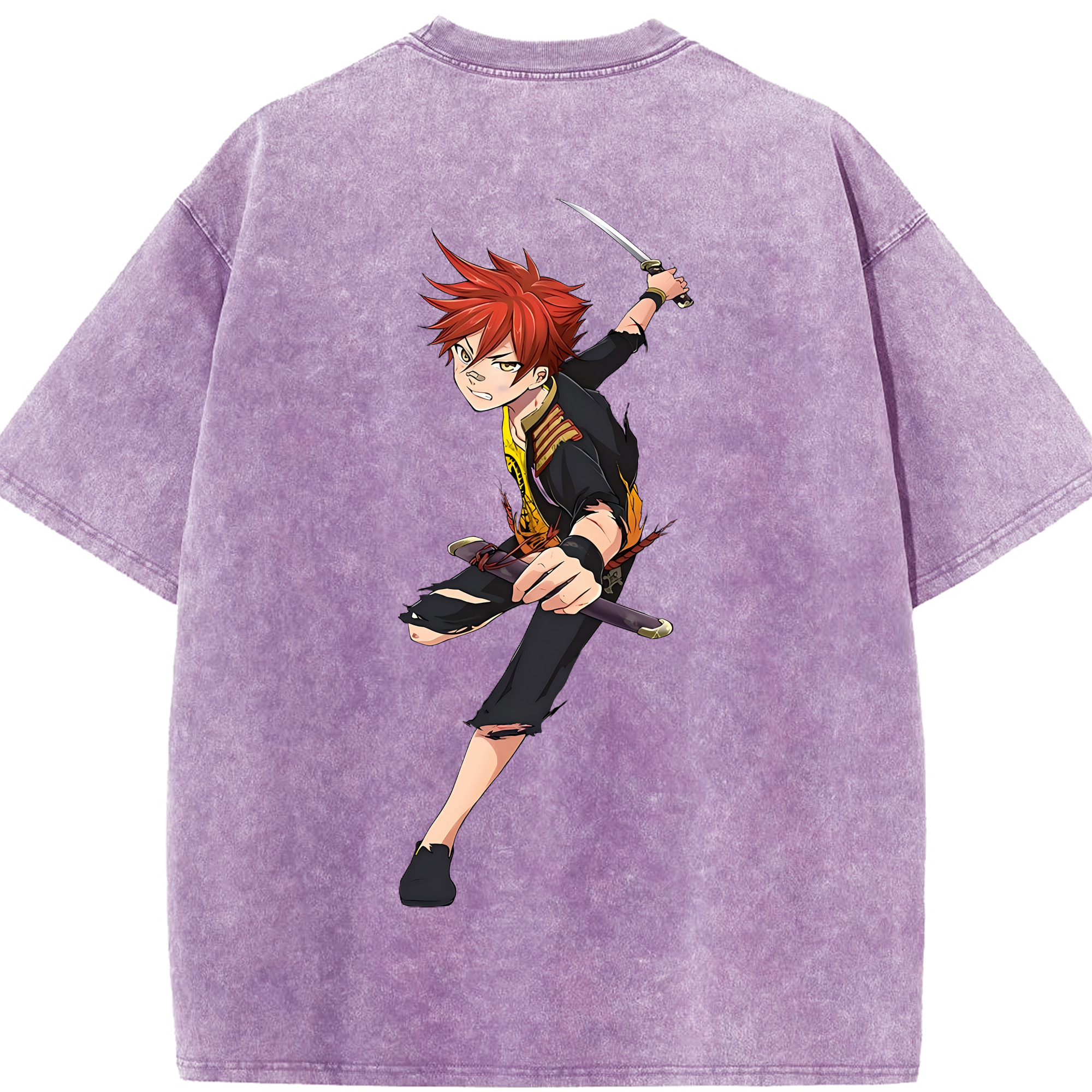 （画像用） 刀剣乱舞 Touken Ranbu 綿100% ヴィンテージ風 半袖Tシャツ（背面プリント）