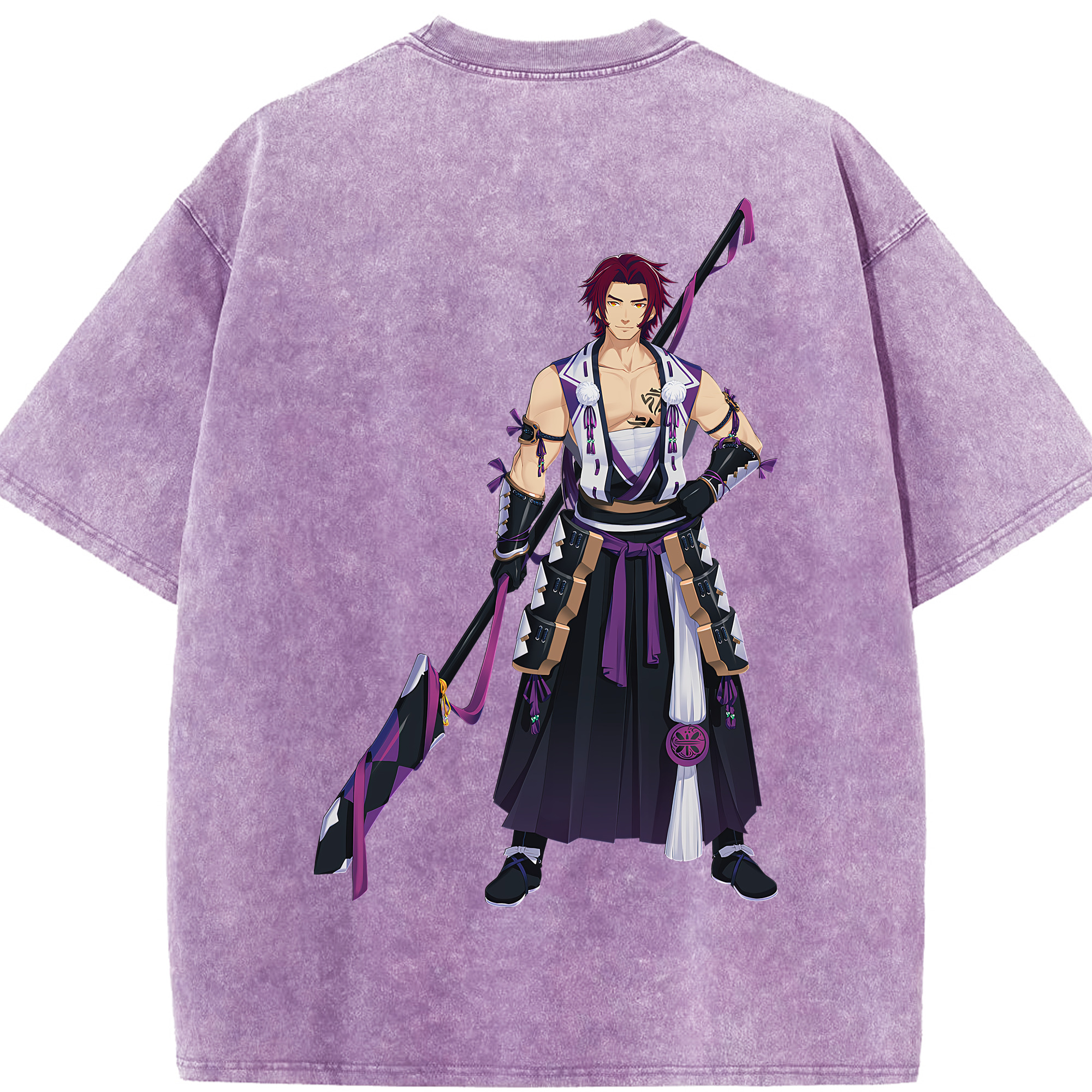 （画像用） 刀剣乱舞 Touken Ranbu 綿100% ヴィンテージ風 半袖Tシャツ（背面プリント）