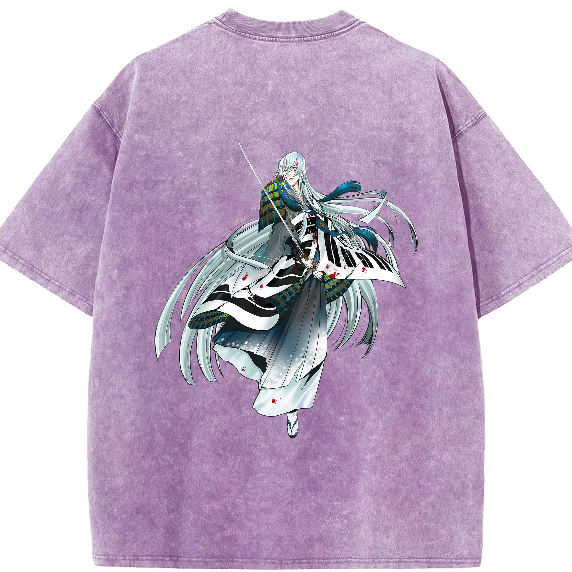 （画像用） 刀剣乱舞 Touken Ranbu 綿100% ヴィンテージ風 半袖Tシャツ（背面プリント）
