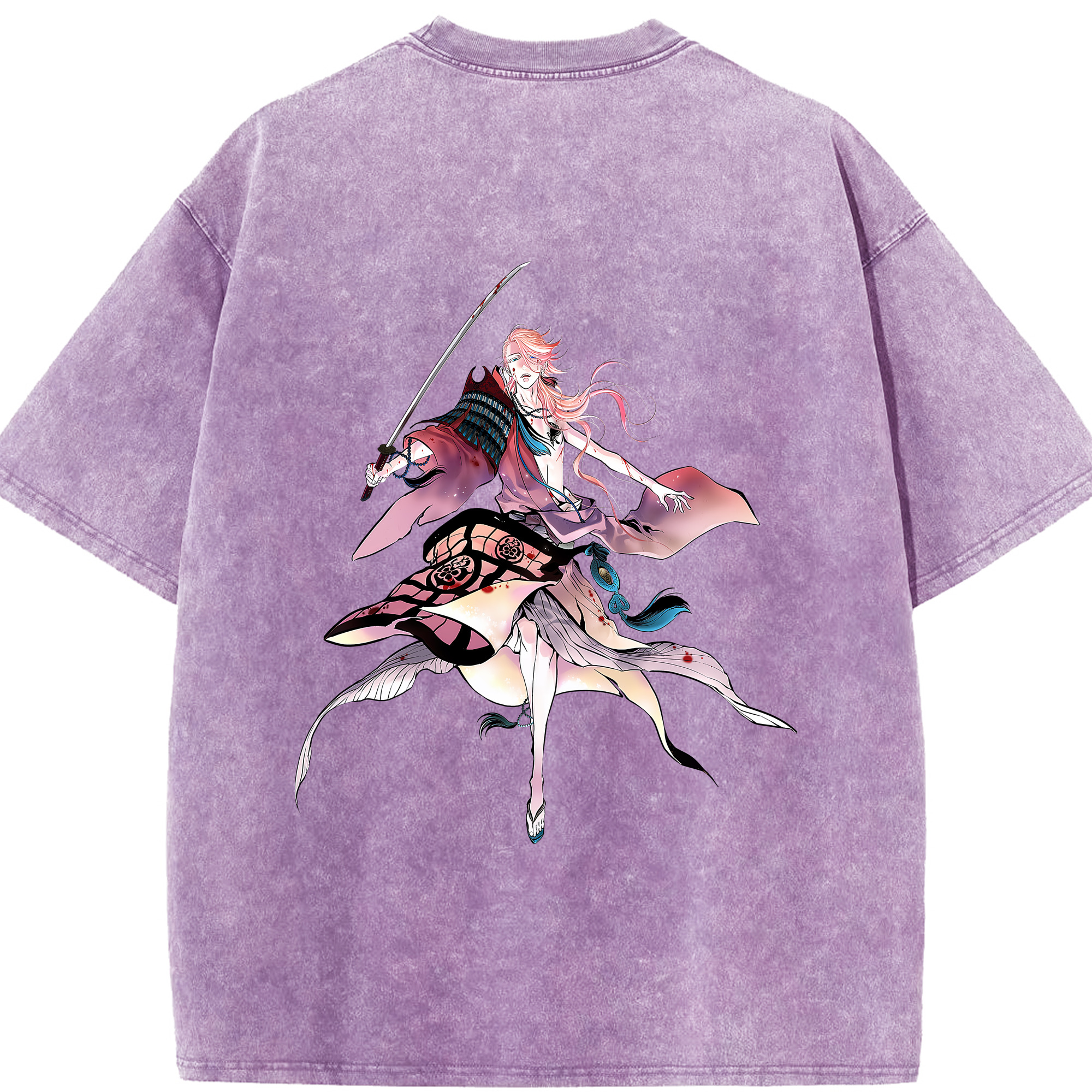 （画像用） 刀剣乱舞 Touken Ranbu 綿100% ヴィンテージ風 半袖Tシャツ（背面プリント）