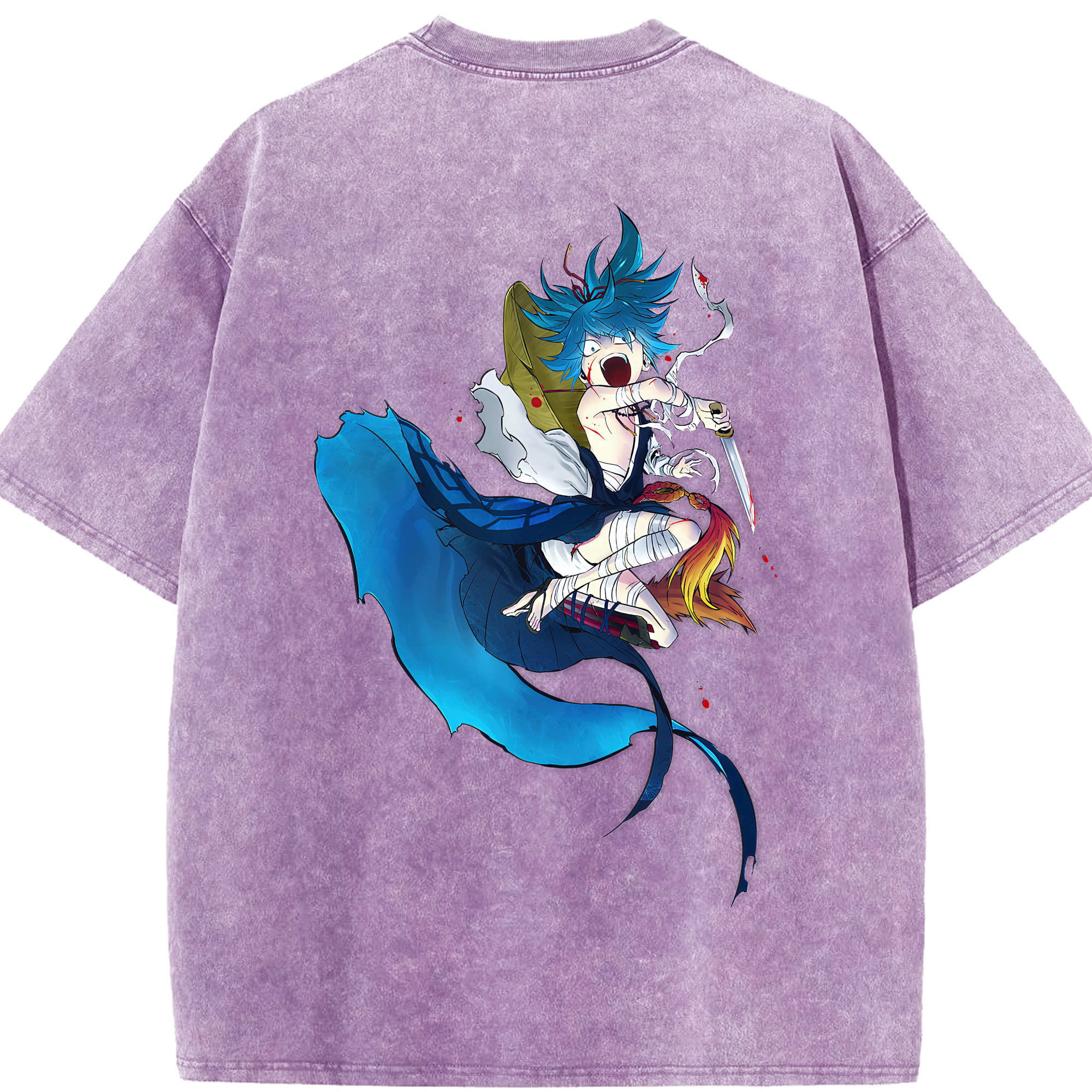 （画像用） 刀剣乱舞 Touken Ranbu 綿100% ヴィンテージ風 半袖Tシャツ（背面プリント）