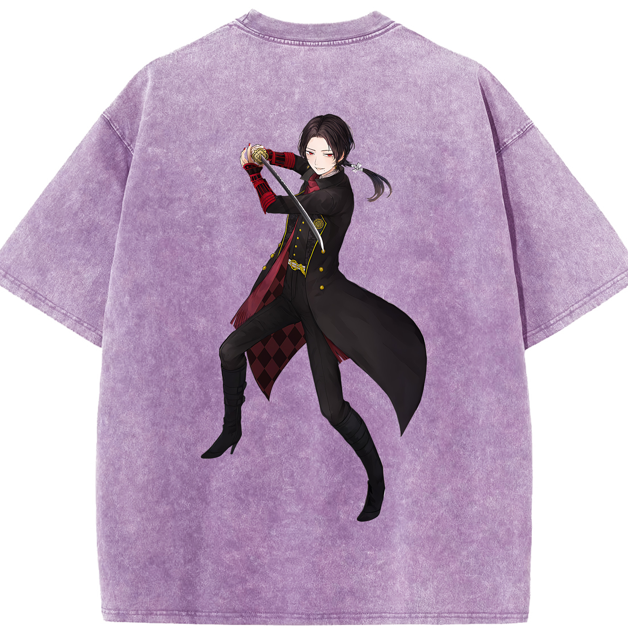（画像用） 刀剣乱舞 Touken Ranbu 綿100% ヴィンテージ風 半袖Tシャツ（背面プリント）