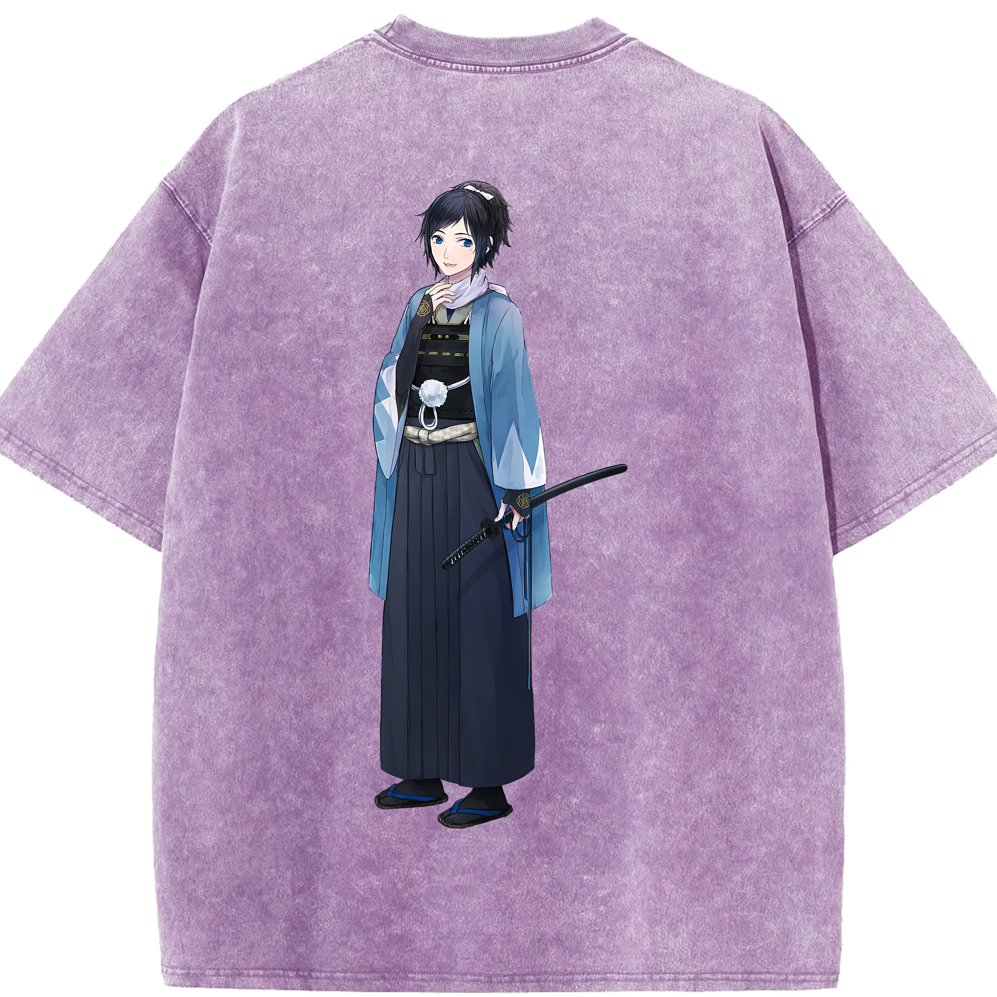 （画像用） 刀剣乱舞 Touken Ranbu 綿100% ヴィンテージ風 半袖Tシャツ（背面プリント）