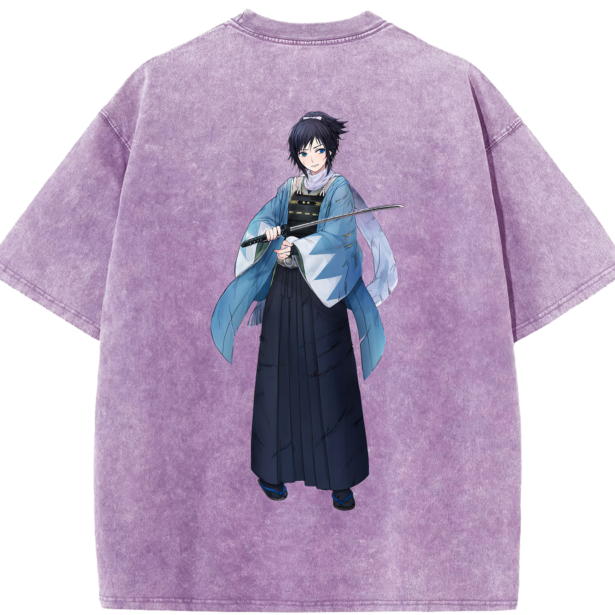 （画像用） 刀剣乱舞 Touken Ranbu 綿100% ヴィンテージ風 半袖Tシャツ（背面プリント）
