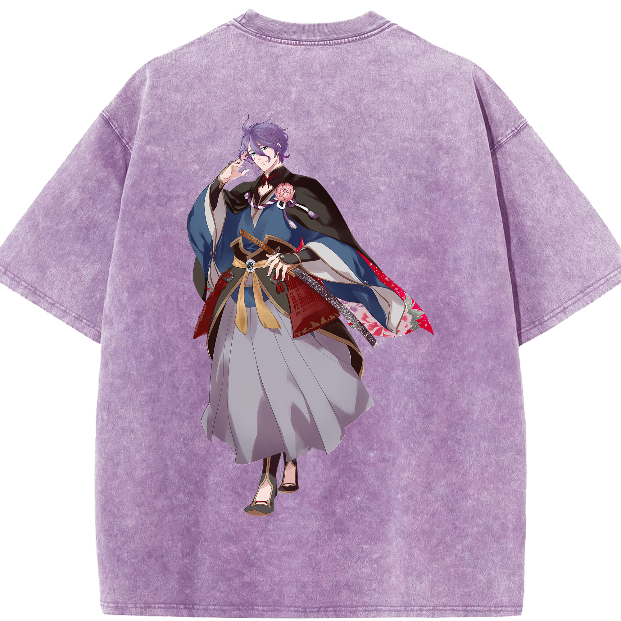 （画像用） 刀剣乱舞 Touken Ranbu 綿100% ヴィンテージ風 半袖Tシャツ（背面プリント）