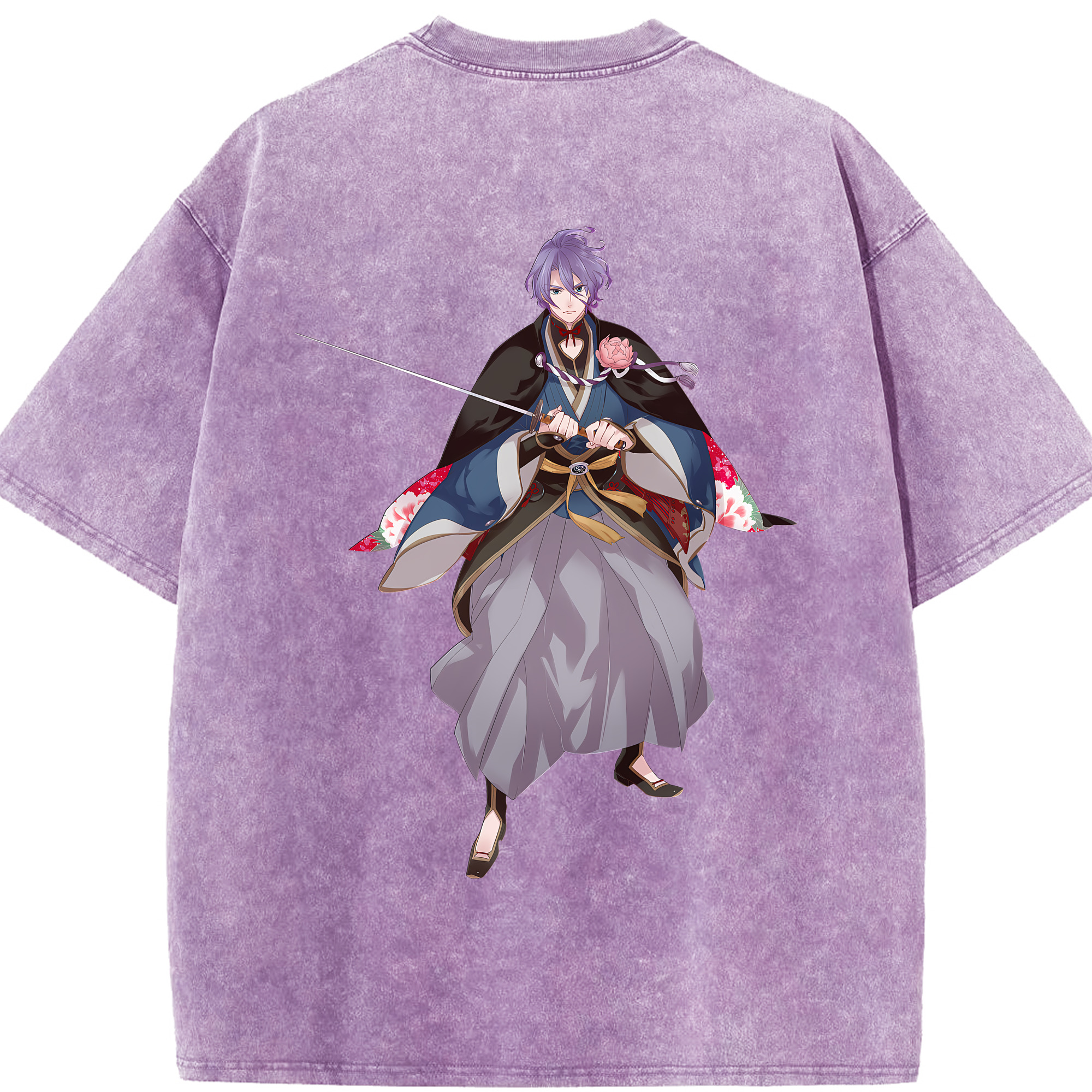 （画像用） 刀剣乱舞 Touken Ranbu 綿100% ヴィンテージ風 半袖Tシャツ（背面プリント）