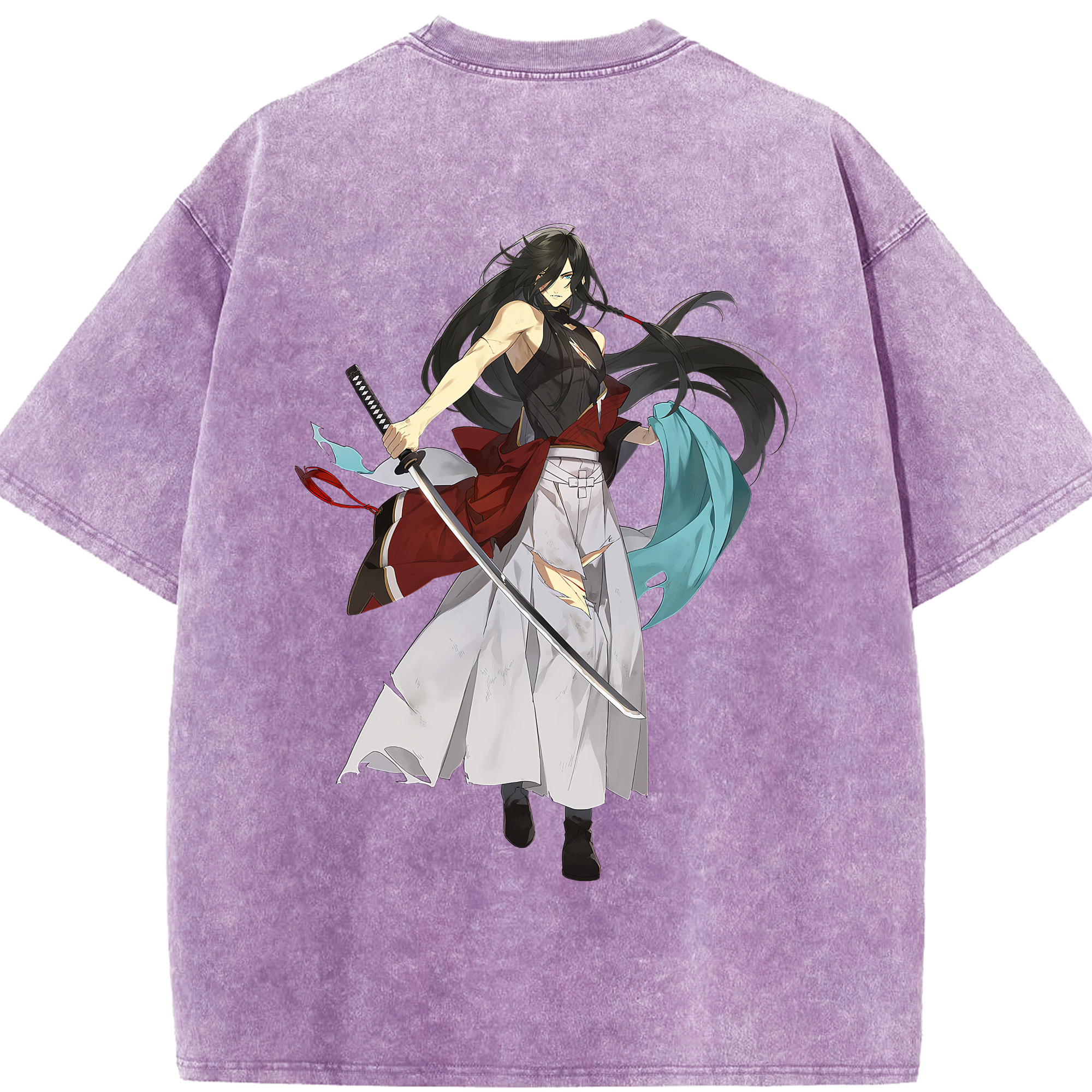 （画像用） 刀剣乱舞 Touken Ranbu 綿100% ヴィンテージ風 半袖Tシャツ（背面プリント）